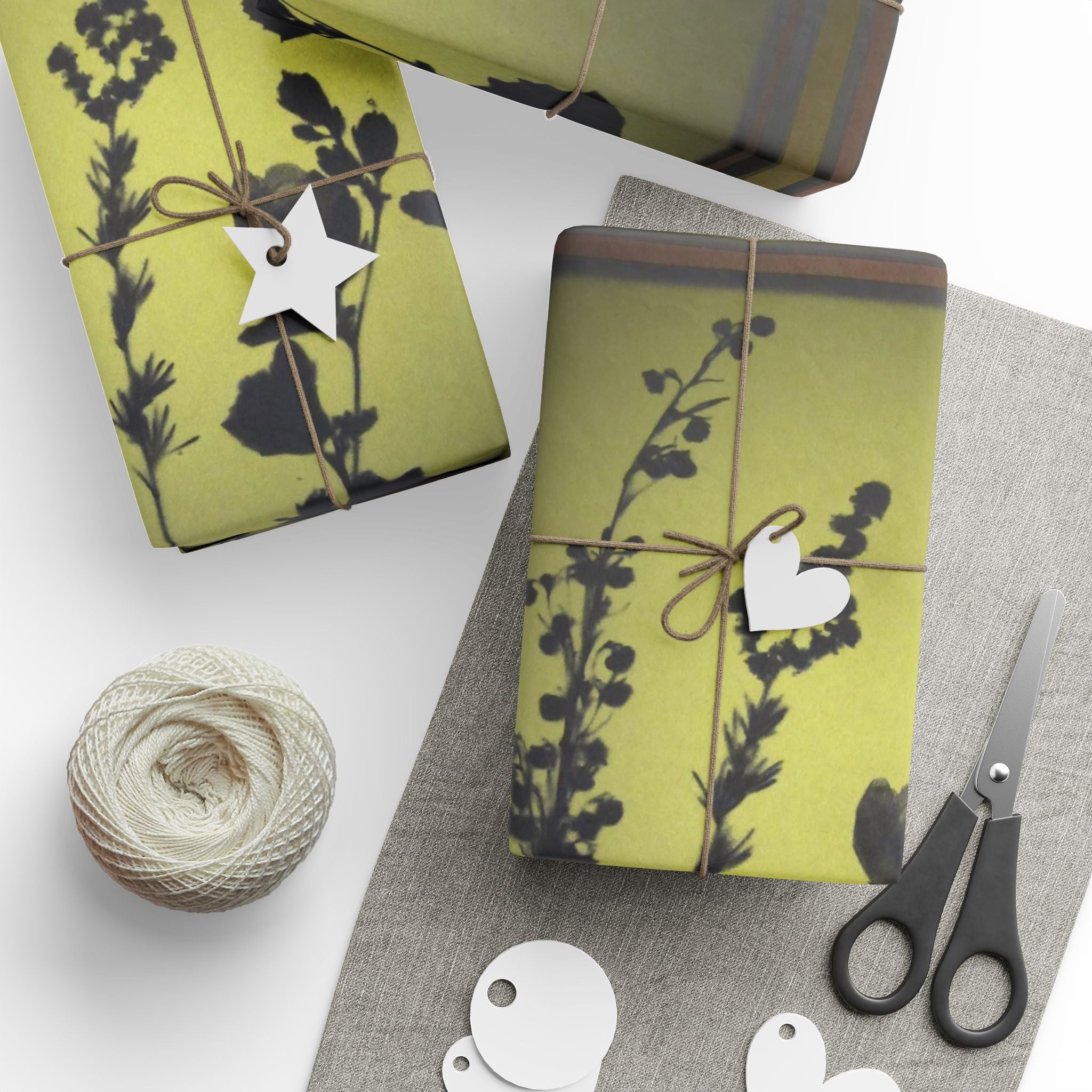 Wrapping Paper — Vintage Botanical Silhouette Gift Wrap