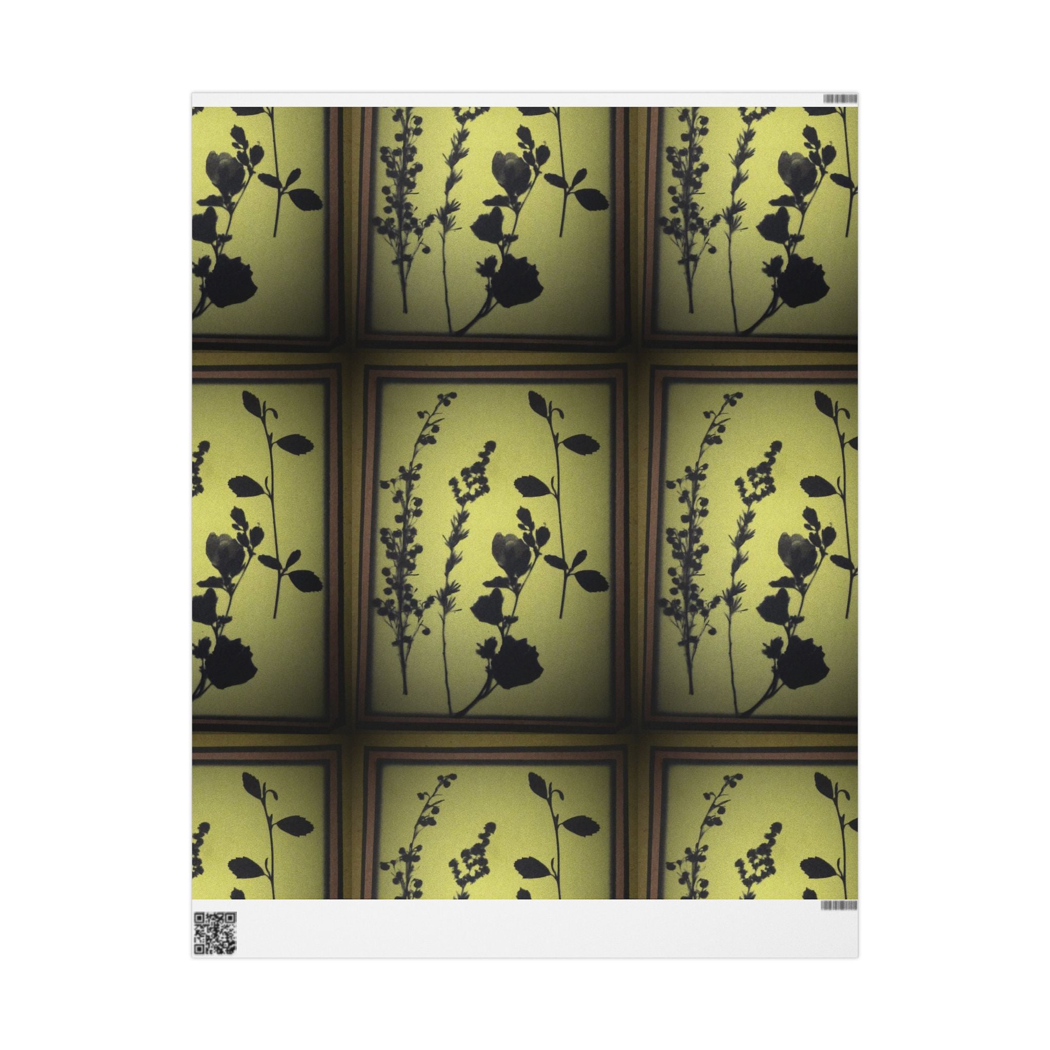 Wrapping Paper — Vintage Botanical Silhouette Gift Wrap