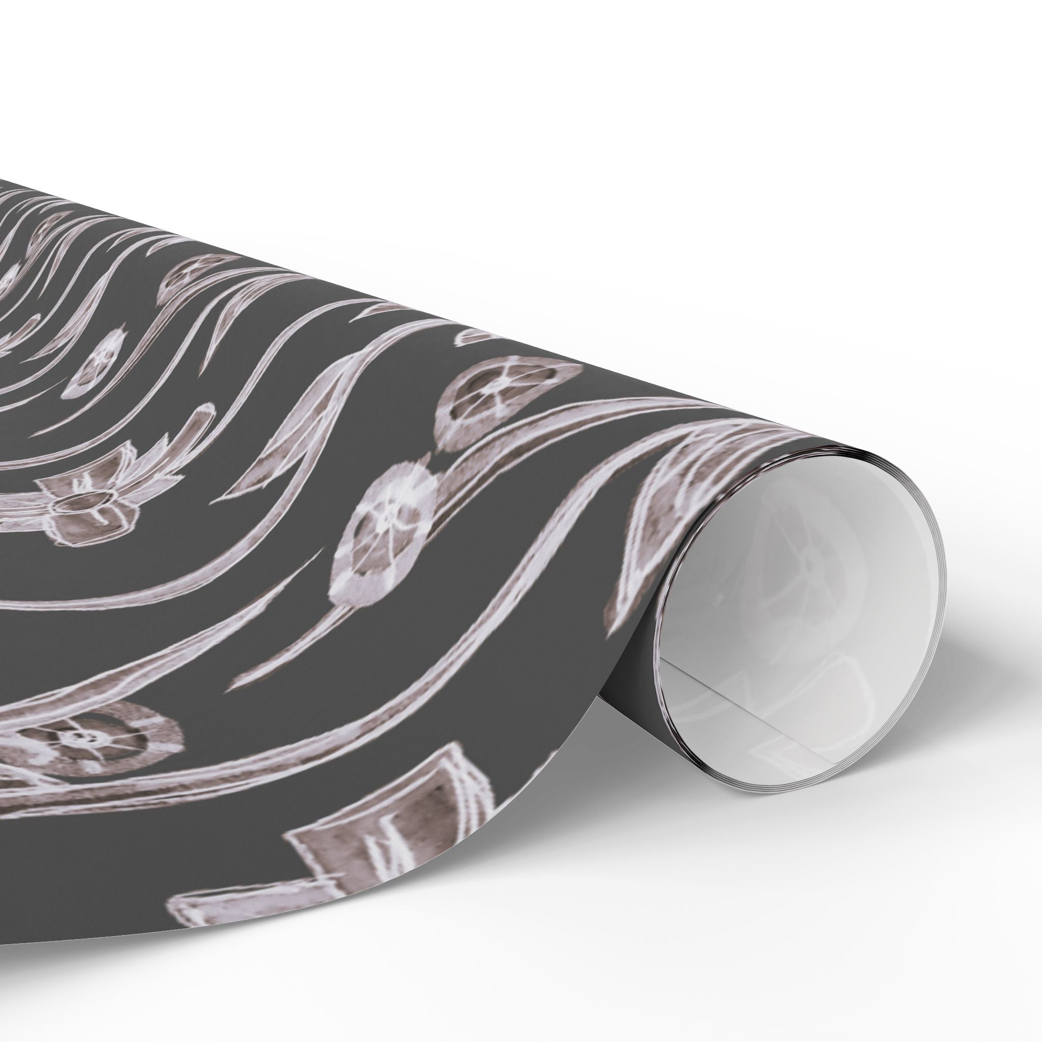 Floral Chalkboard Wrapping Paper – Elegant Hand-Drawn Blossom Gift Wrap