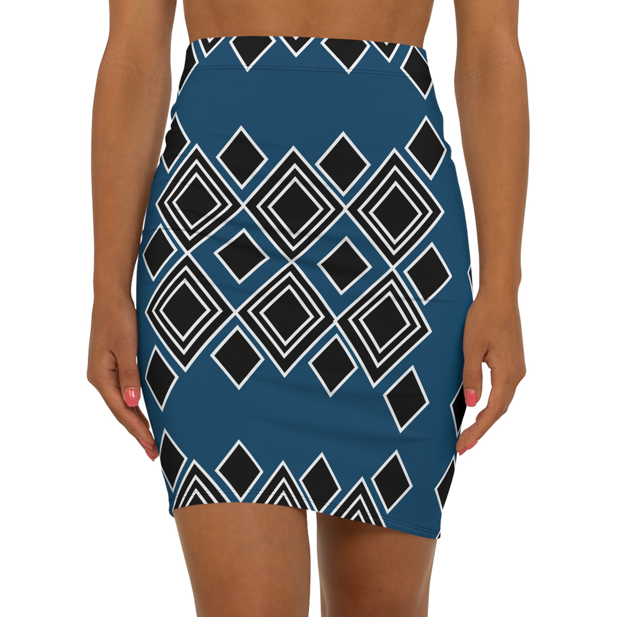Women's Mid-Waist Pencil Skirt (AOP)