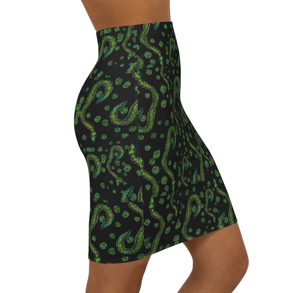 Green Paisley Midnight Pencil Skirt