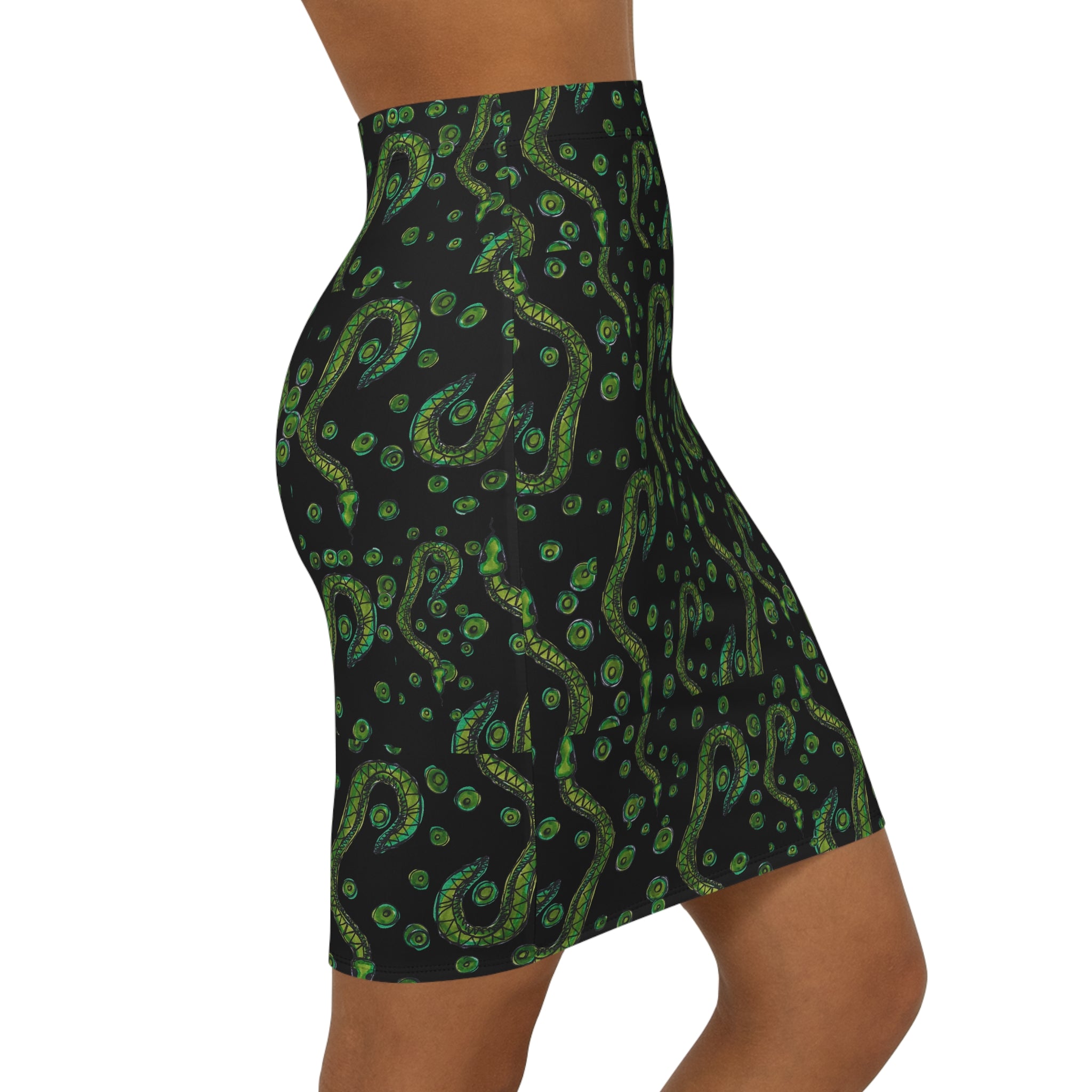 Green Paisley Midnight Pencil Skirt