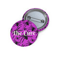 Button Pin — "The Cure" Spider Pattern Purple Badge