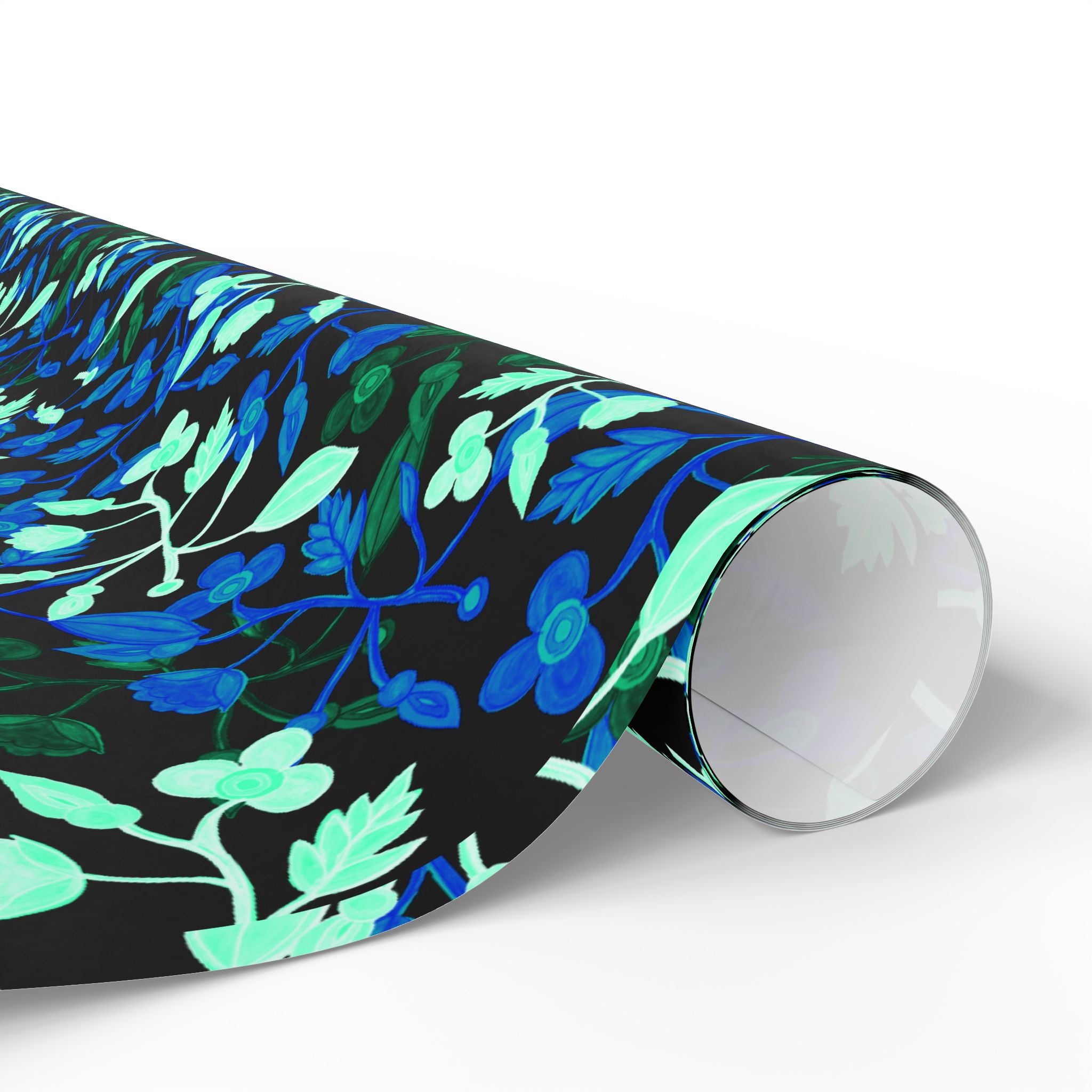 THE SAME DEEP WATER AS YOU Blue Botanical Wrapping Paper