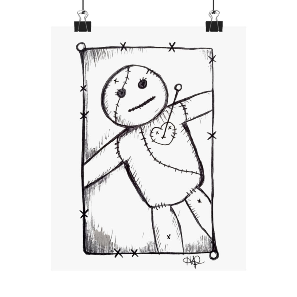 Voodoo Doll Sketch Poster