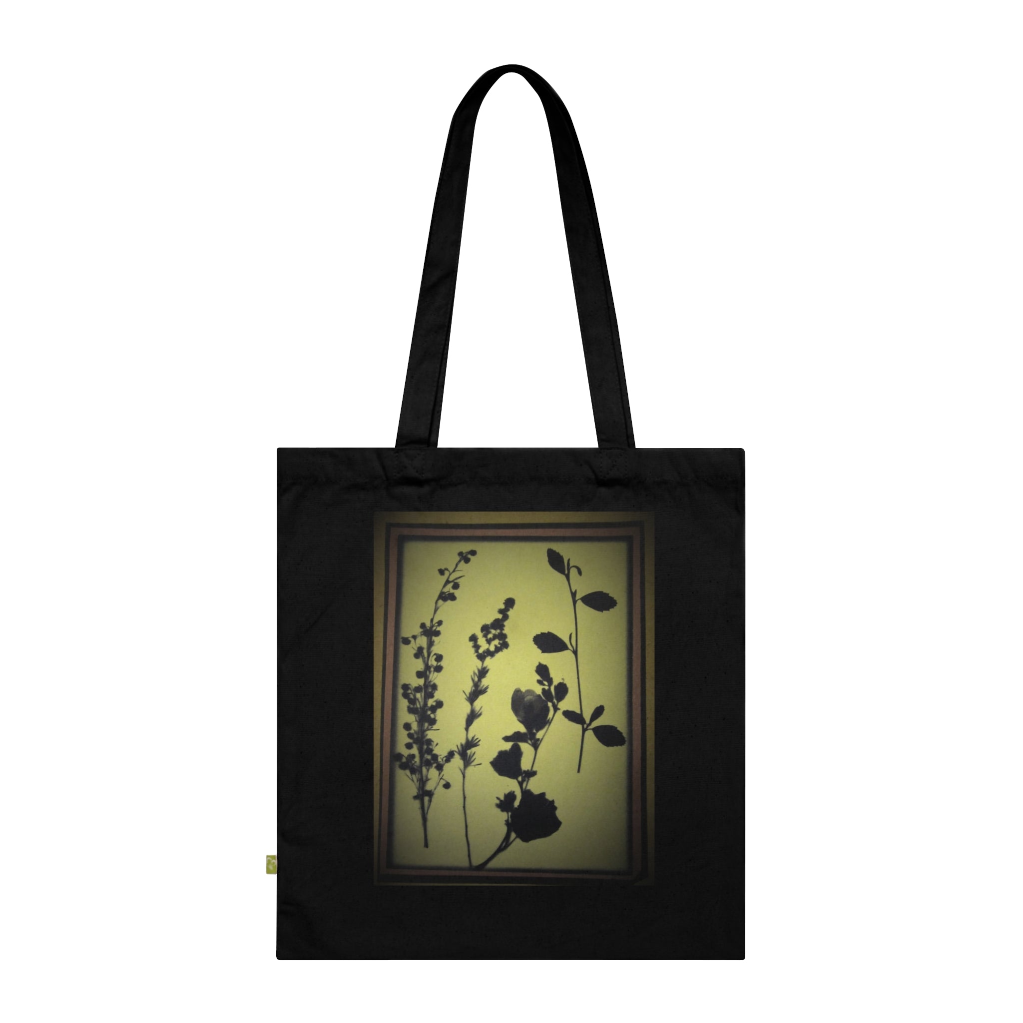 Tote Bag — Vintage Botanical Silhouette Organic Cotton Tote