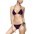 Purple Skull Print Bikini — Women's Tie-Side Triangle Swimsuit