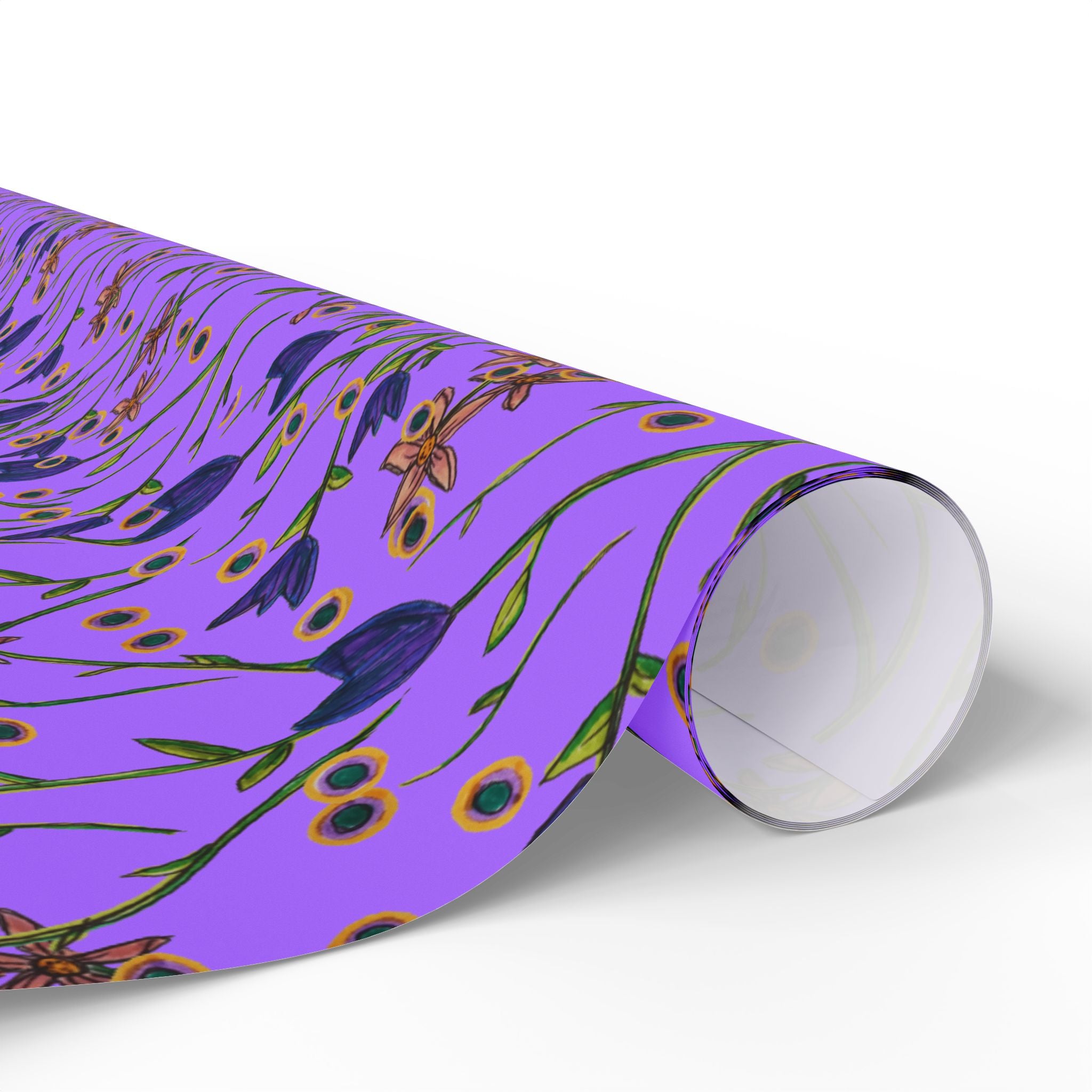 PICTURES OF YOU Wrapping Paper — Purple Floral Gift Wrap