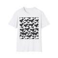 Bat Pattern T‑Shirt — Halloween Flying Bats Graphic Tee