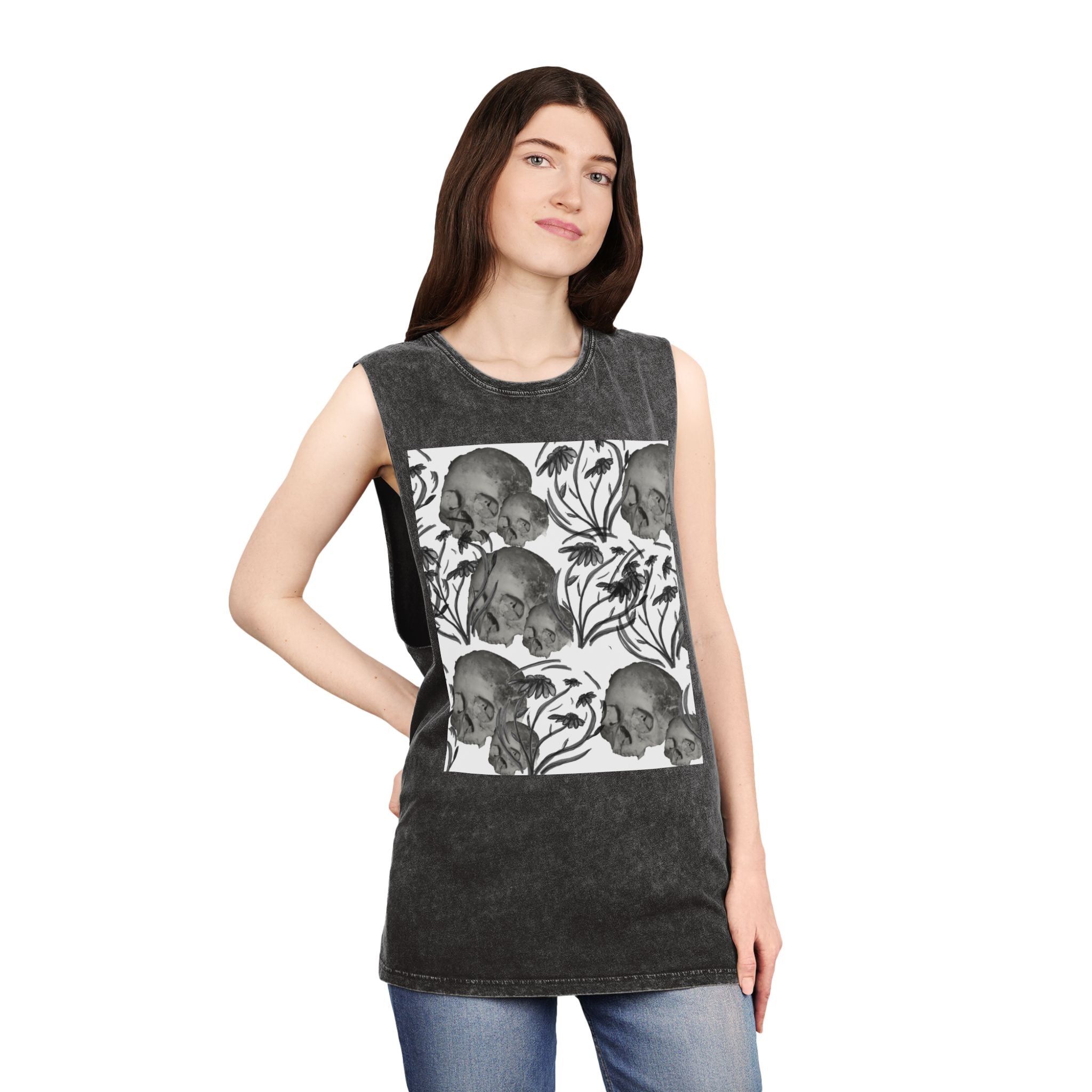 Skull & Vines Stonewash Tank