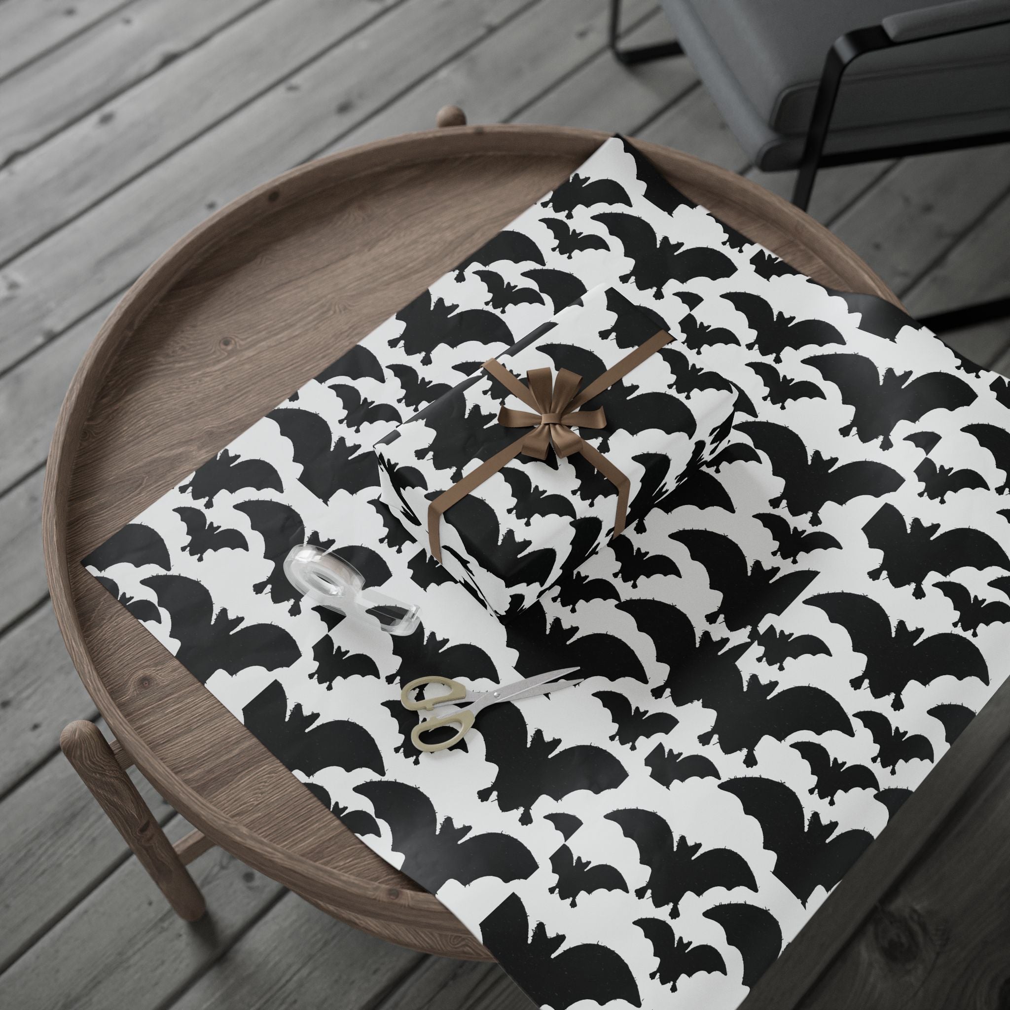 Halloween Bat Pattern Wrapping Paper