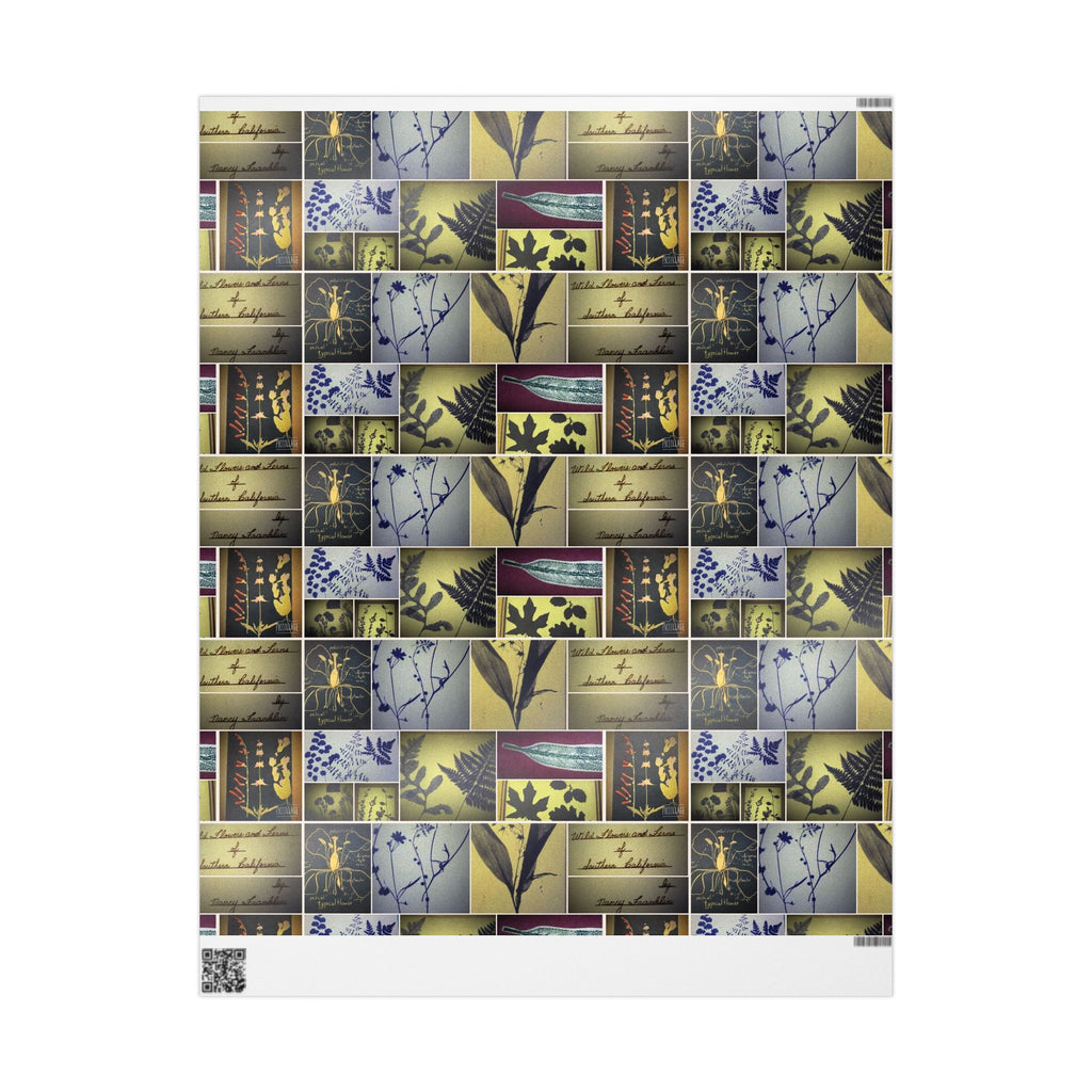 Botanical Collage Wrapping Paper — Vintage Floral Gift Wrap