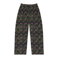 Floral Nightgarden Women's Pajama Pants — Black & Purple All-Over Print Lounge Pants