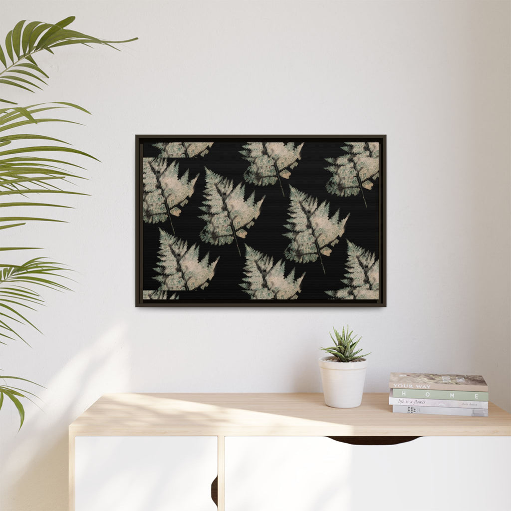 Botanical Fern Matte Canvas Framed Wall Art