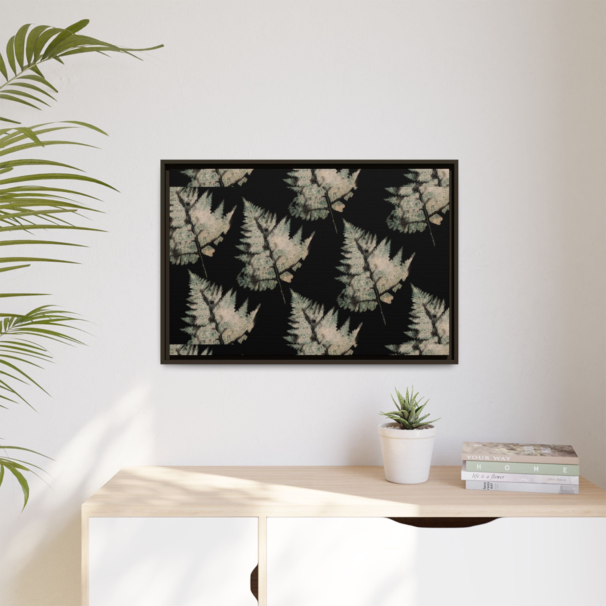 Botanical Fern Matte Canvas Framed Wall Art