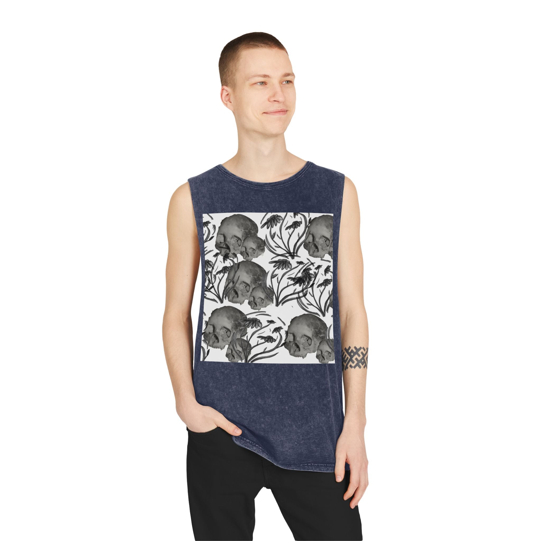 Skull & Vines Stonewash Tank