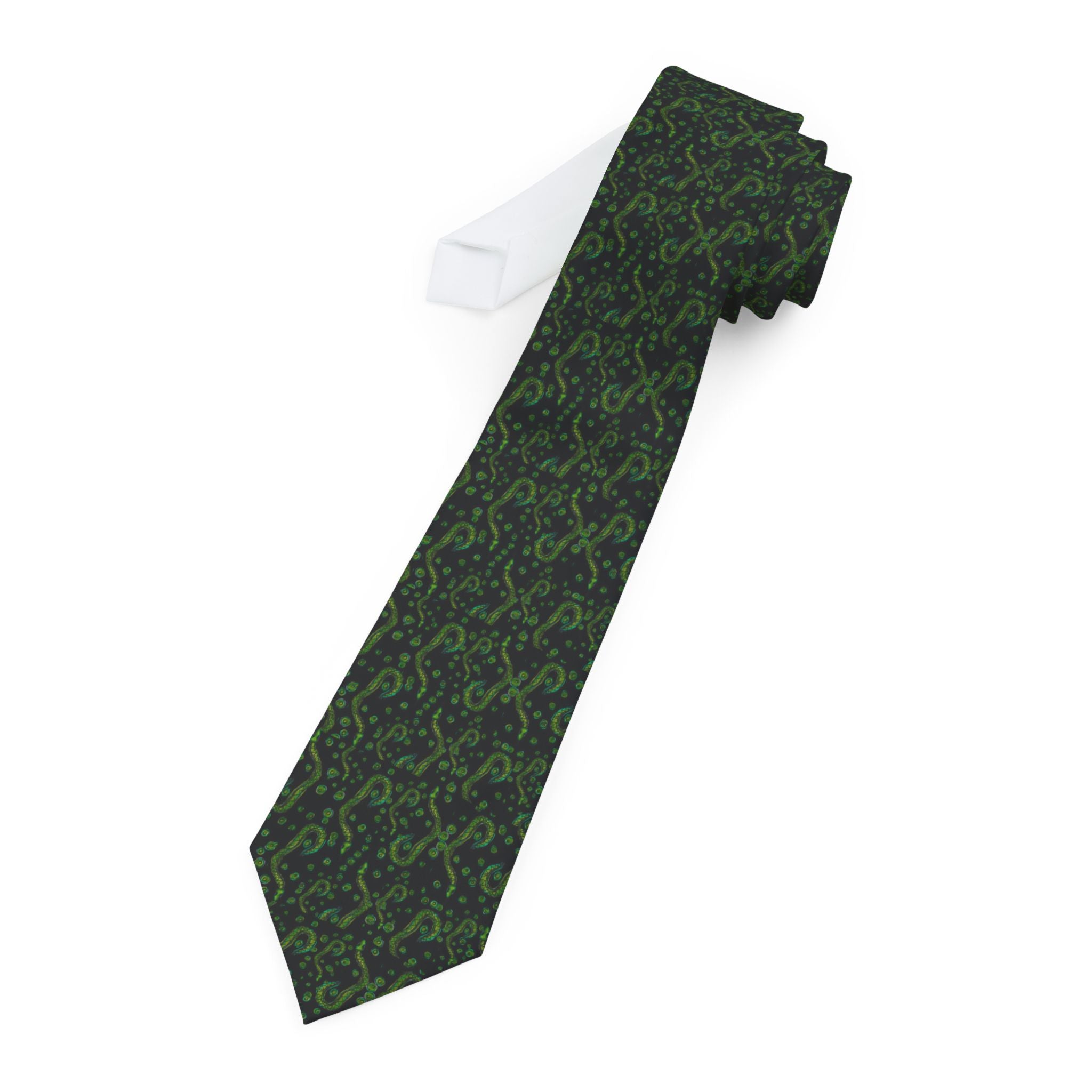 Green Money Pattern Necktie — Subtle Dollar Sign Print for Business & St. Patrick’s Day