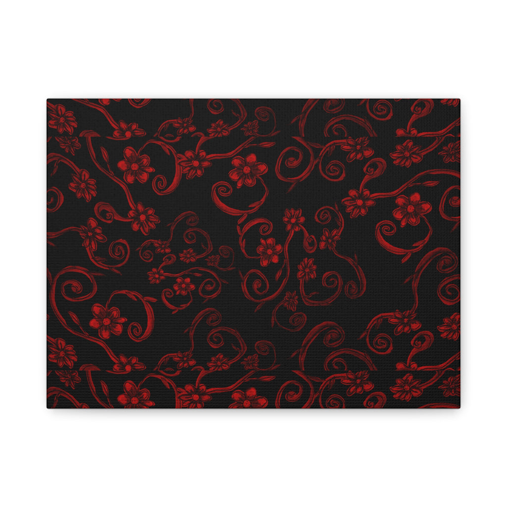 RED LIGHT Vine Matte Canvas Wall Art (Stretched)