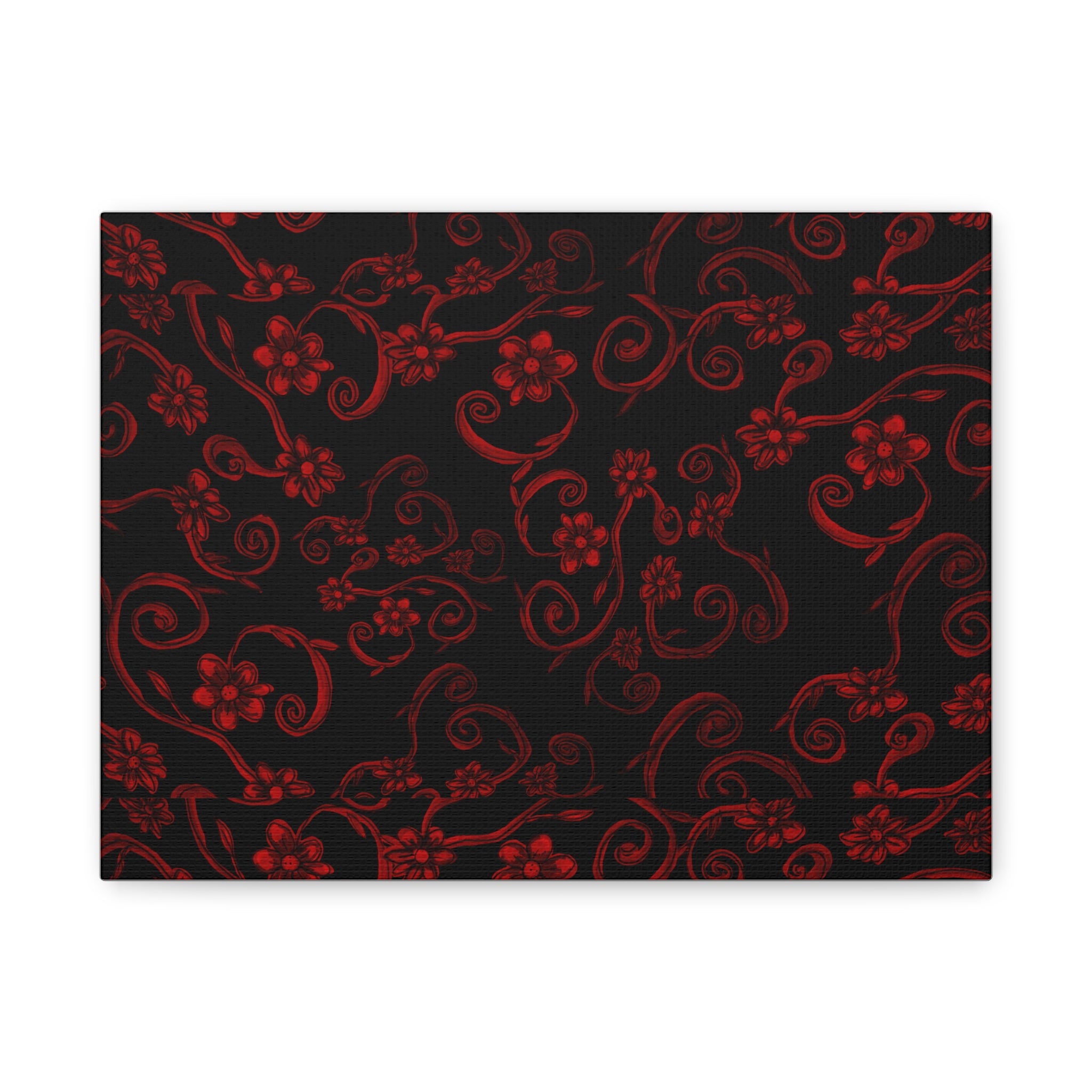 RED LIGHT Vine Matte Canvas Wall Art (Stretched)