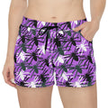 Purple Spider Print Women's Casual Shorts — Fun Halloween Lounge & Beachwear