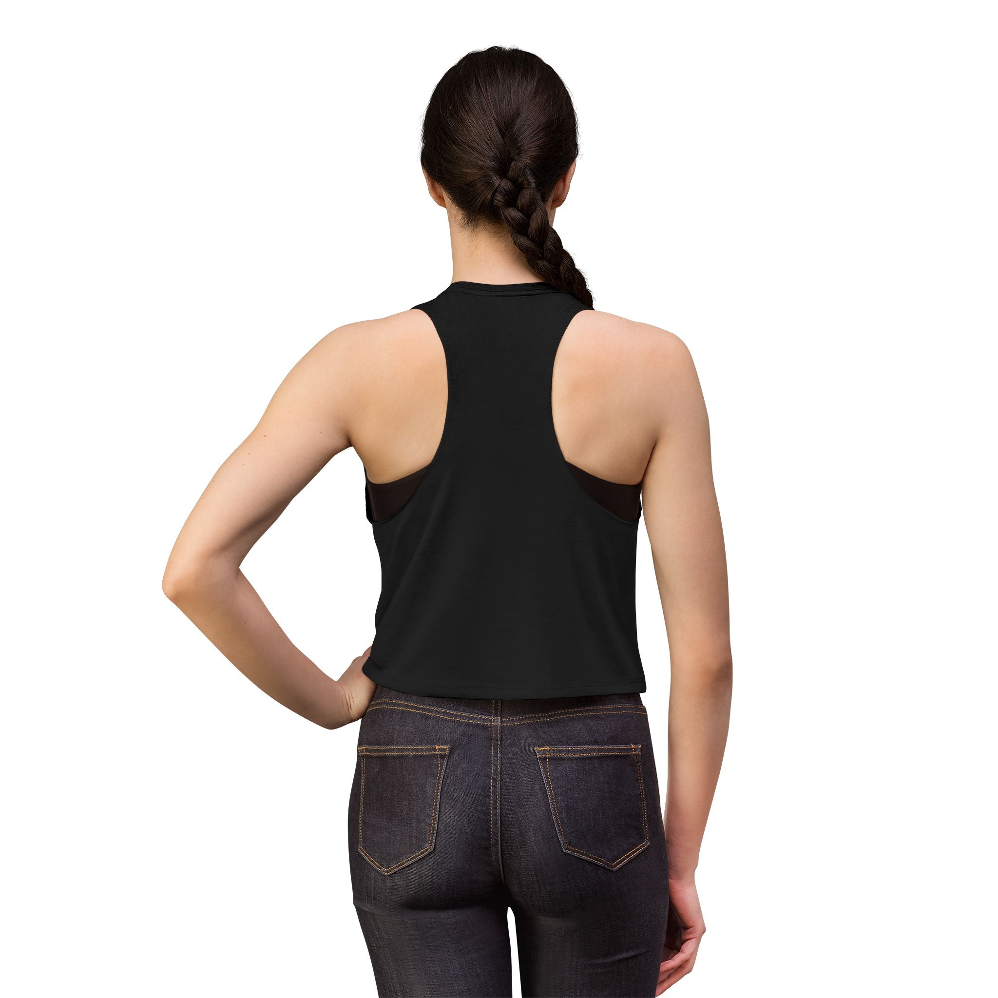 Moth Pattern Crop Top — Autumn Brown Vintage Moth Print