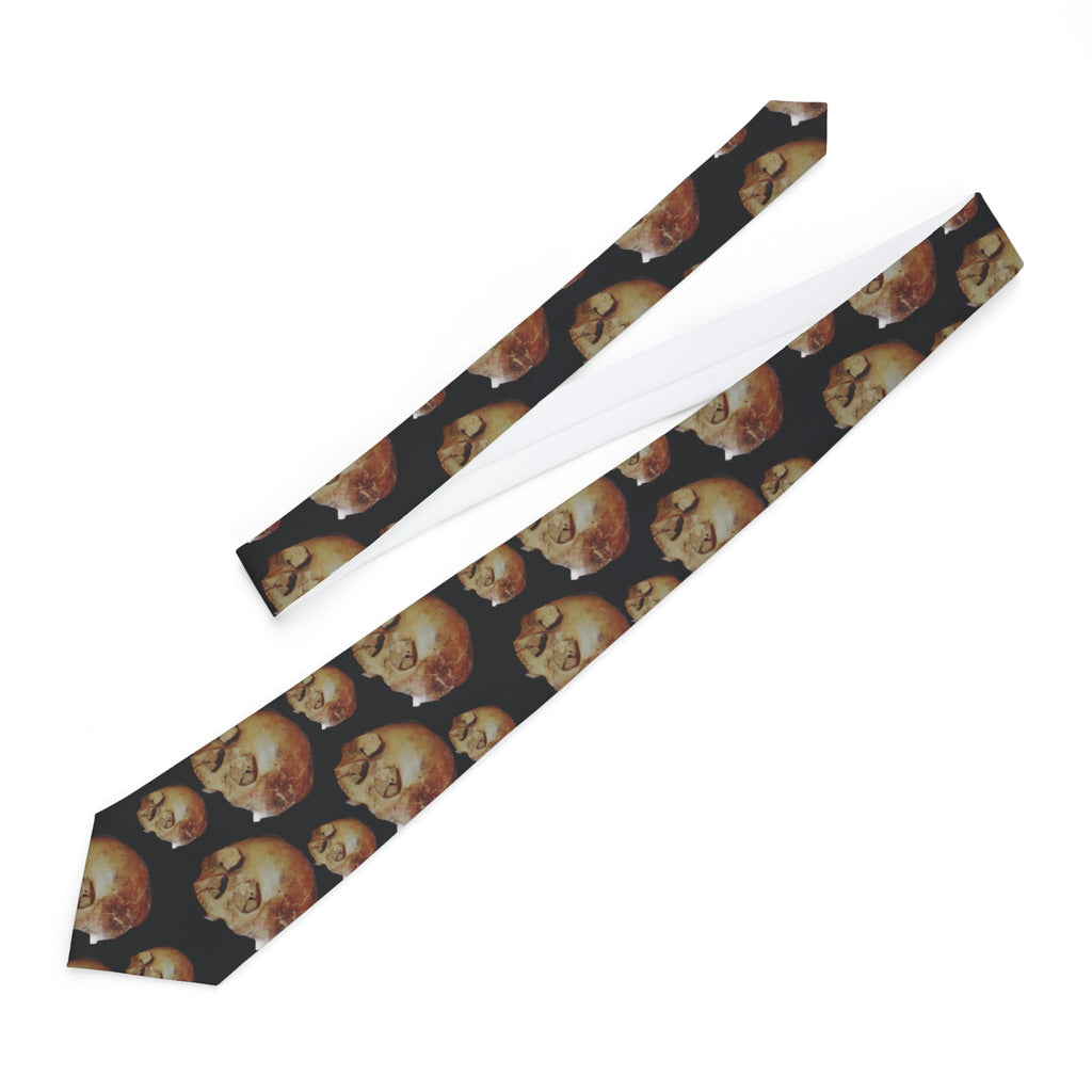 Skull Pattern Necktie — Gothic Halloween Dress Tie