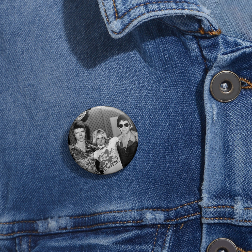 The Kings of Rock n roll Button Pin — Retro Black & White Band Photo Pin