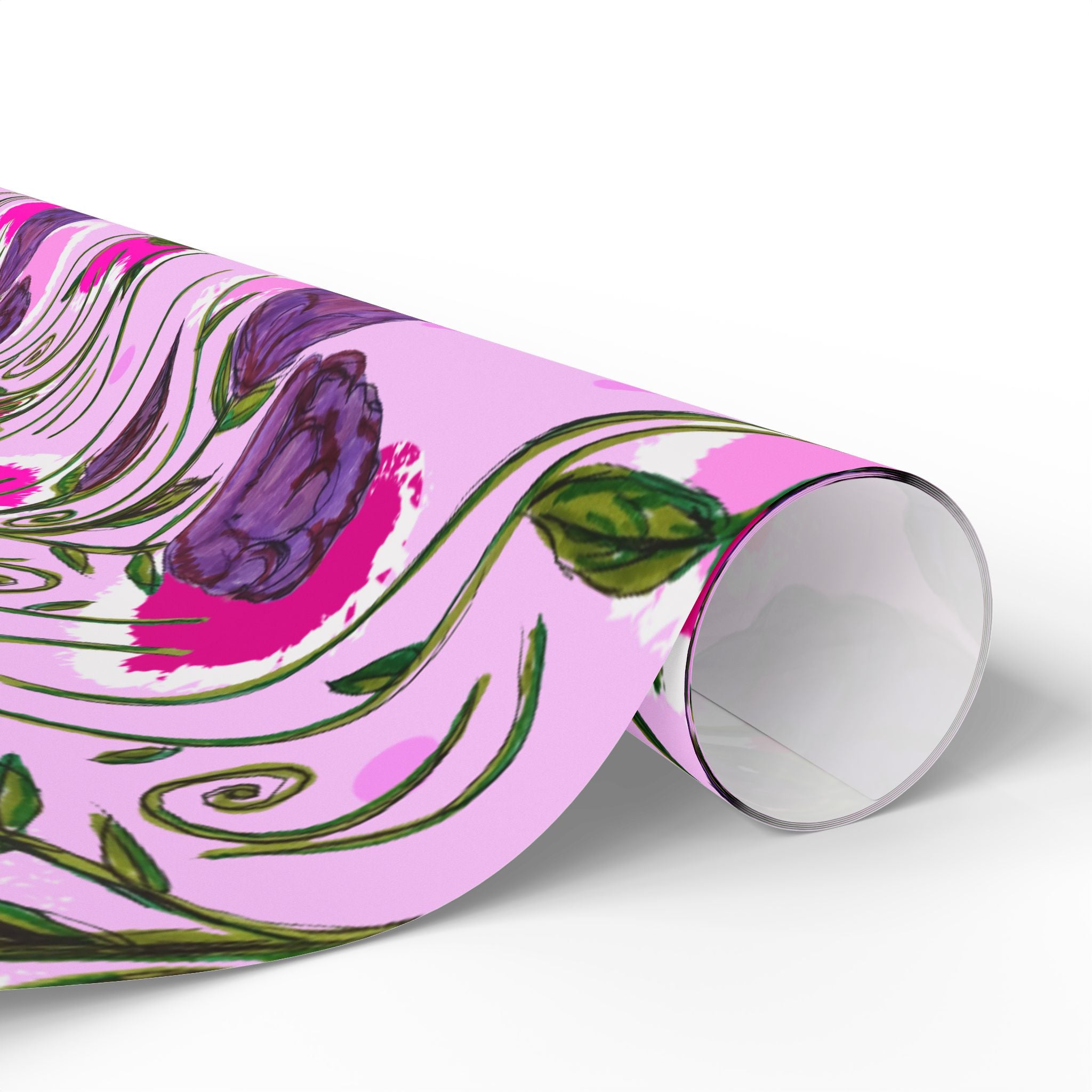 Floral Pink Rose Wrapping Paper – Romantic Gift Wrap for Valentine’s & Birthdays