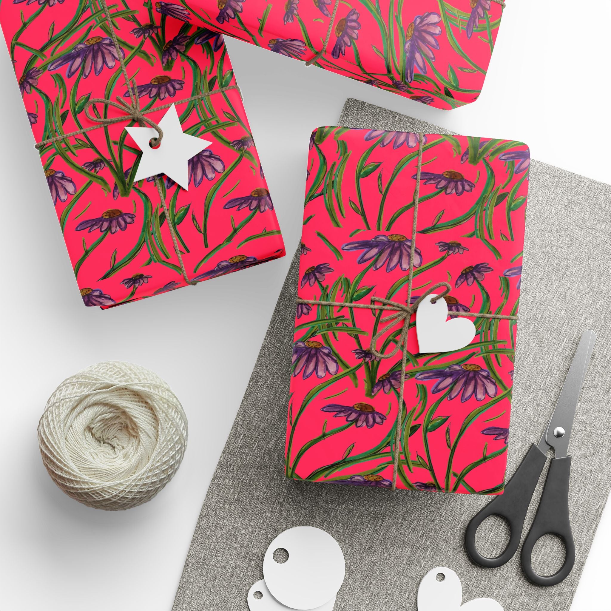 HOW BEAUTIFUL YOU ARE Wrapping Paper – Bright Pink Botanical Gift Wrap