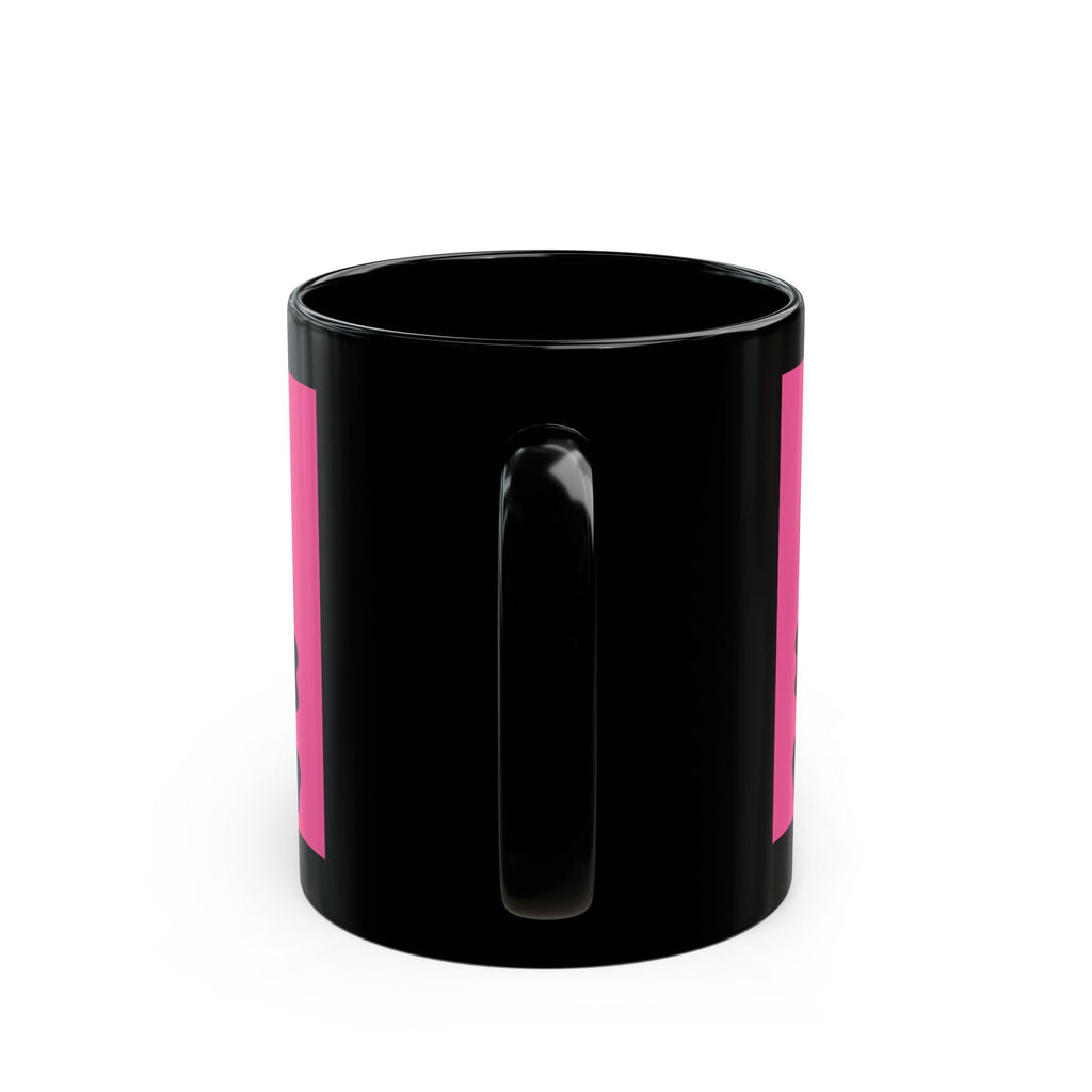 Pink Skull & Crossbones Black Coffee Mug — Gothic Punk 11oz/15oz