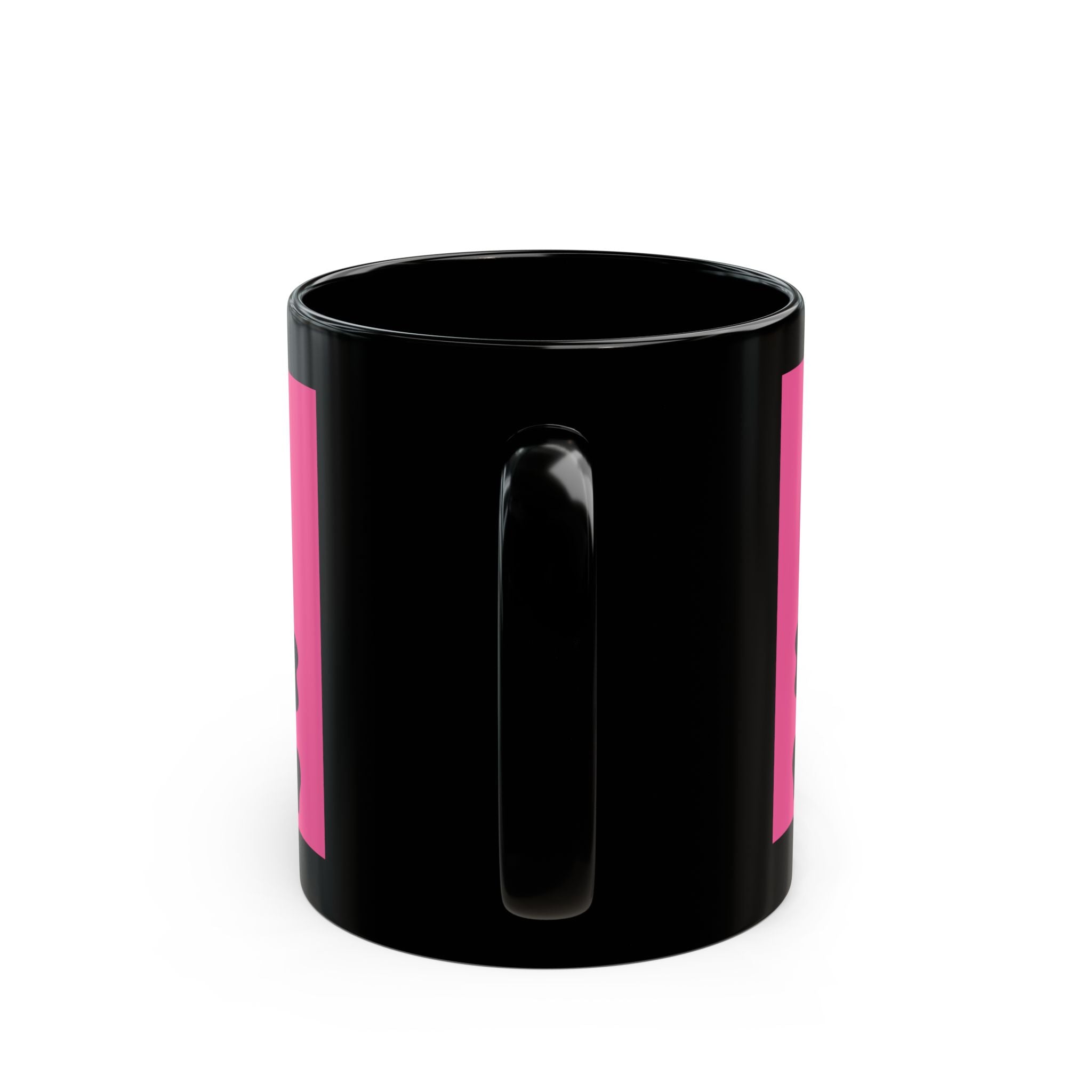 Pink Skull & Crossbones Black Coffee Mug — Gothic Punk 11oz/15oz