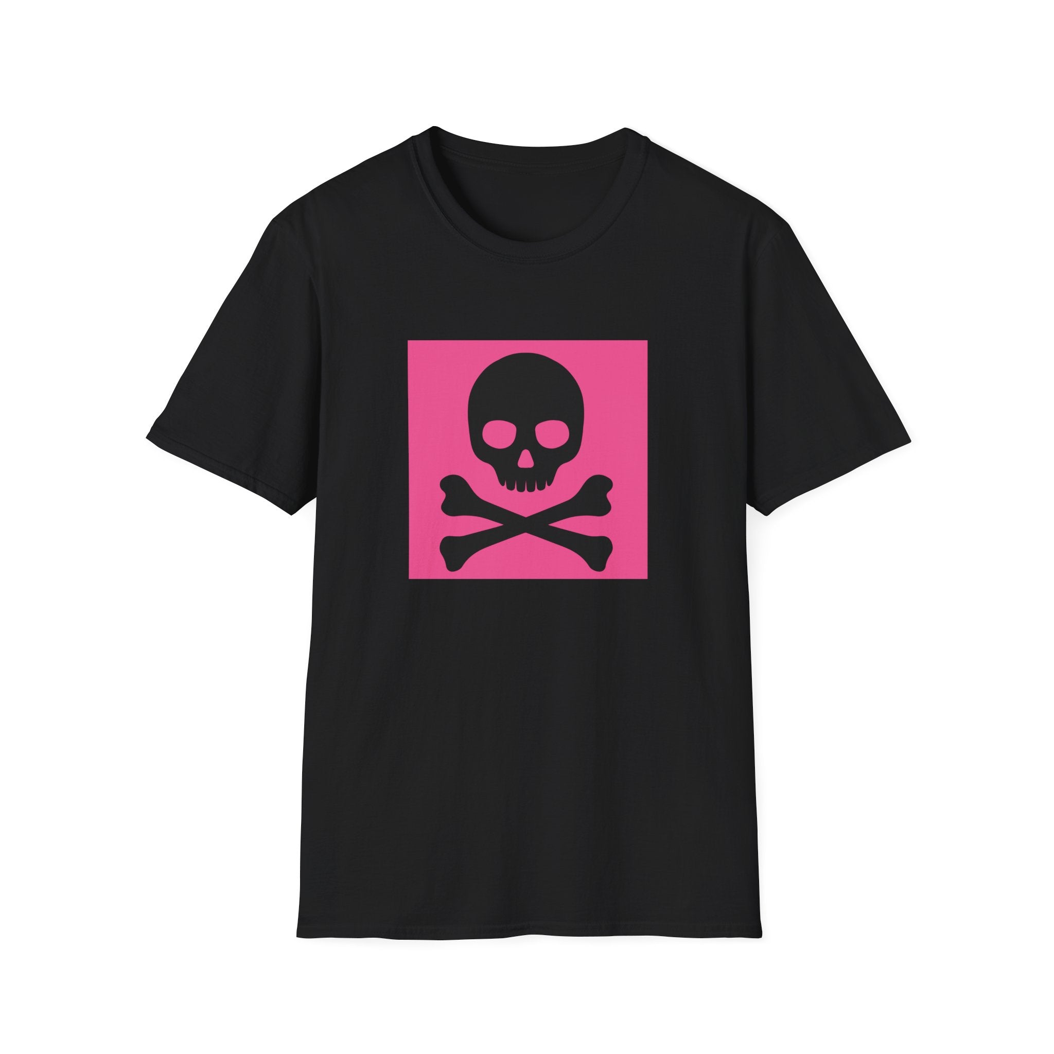Skull & Crossbones Pink Square T-Shirt