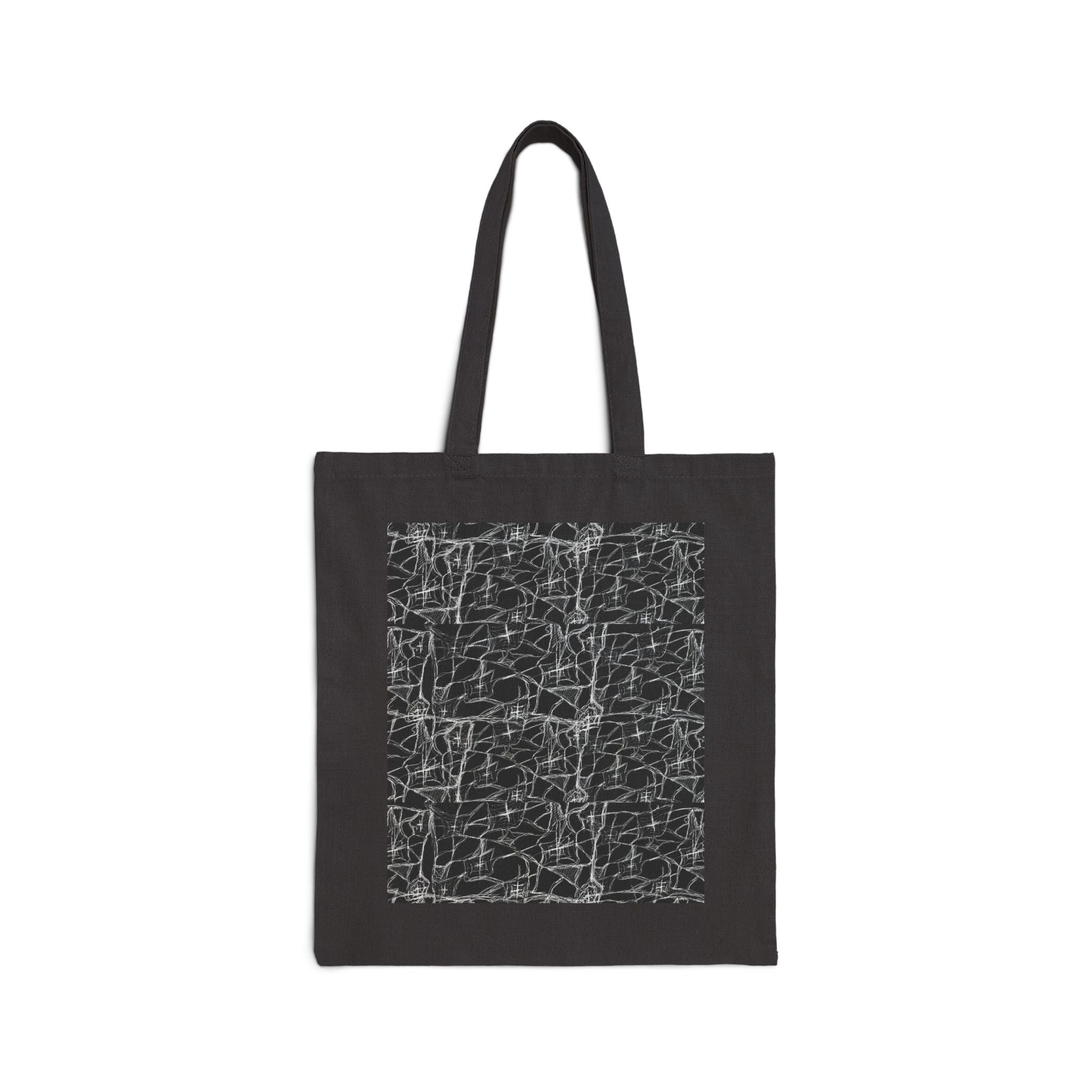 THE VOID Canvas Tote Bag — Abstract Cracked Texture Eco Tote