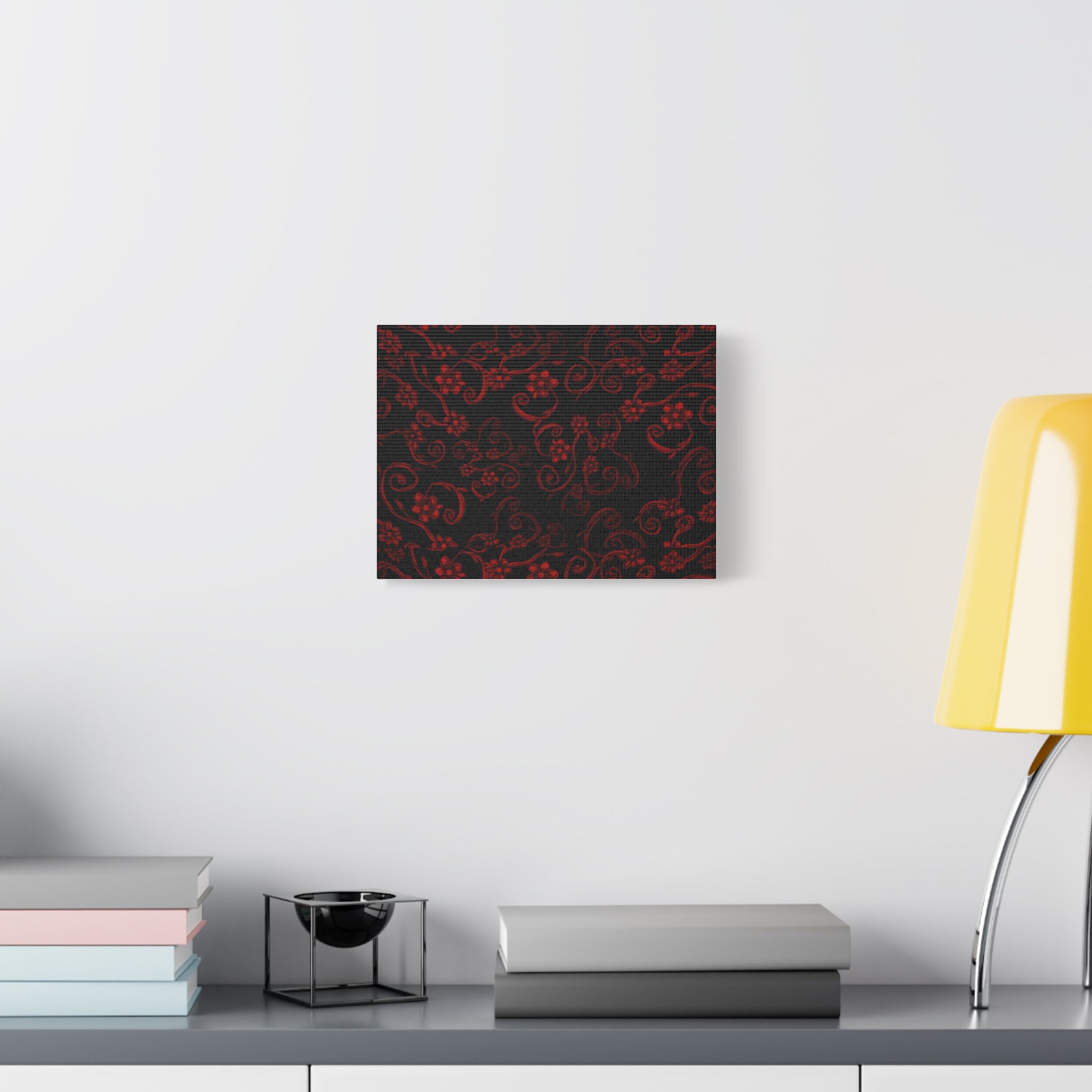 RED LIGHT Vine Matte Canvas Wall Art (Stretched)