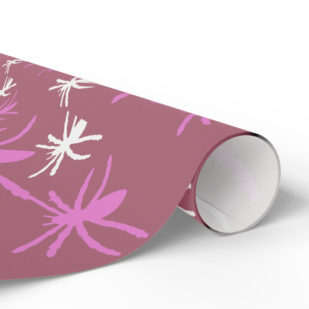 Floral Spider Pattern Wrapping Paper — Pink & Mauve Gift Wrap