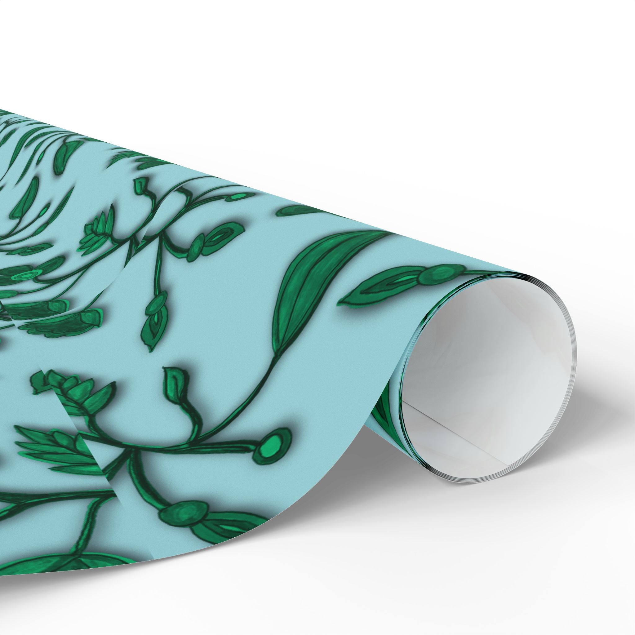 LOST Wrapping Paper — Teal Leaf Gift Wrap