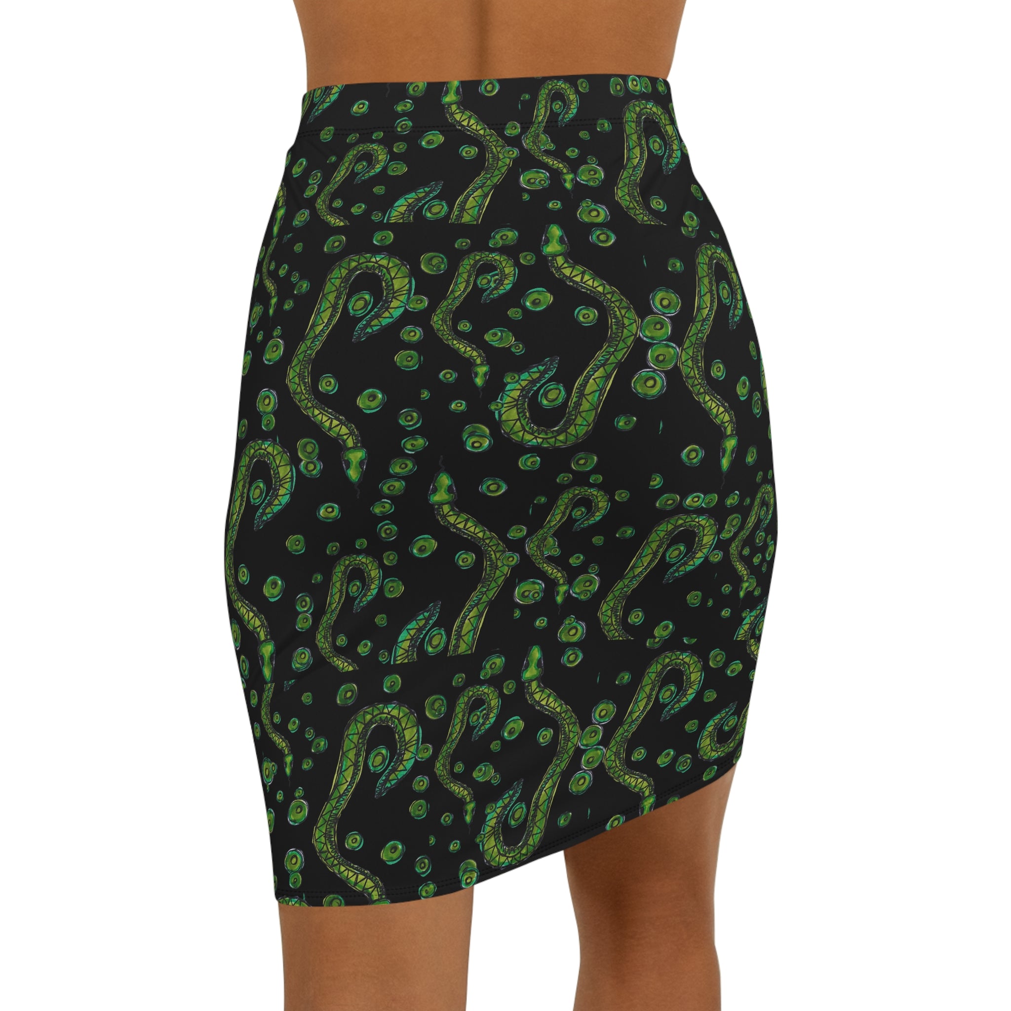 Green Paisley Midnight Pencil Skirt