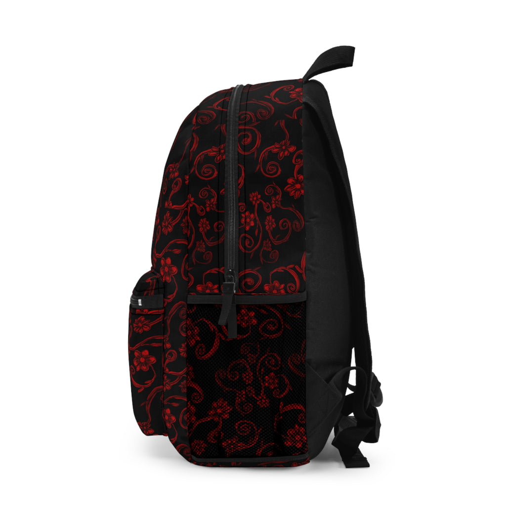 RED LIGHT Backpack – Gothic Vintage Pattern School & Travel Bag