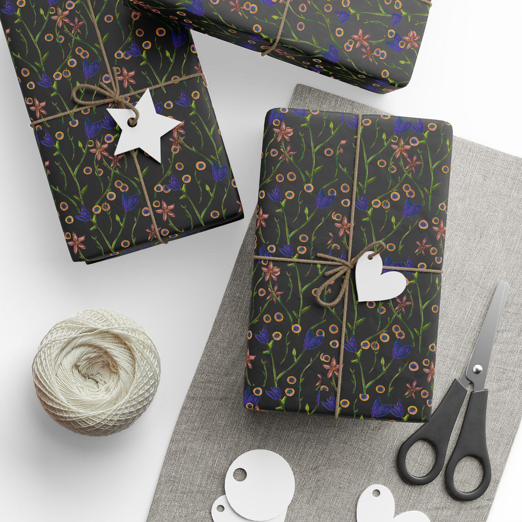 Botanical Night Floral Wrapping Paper