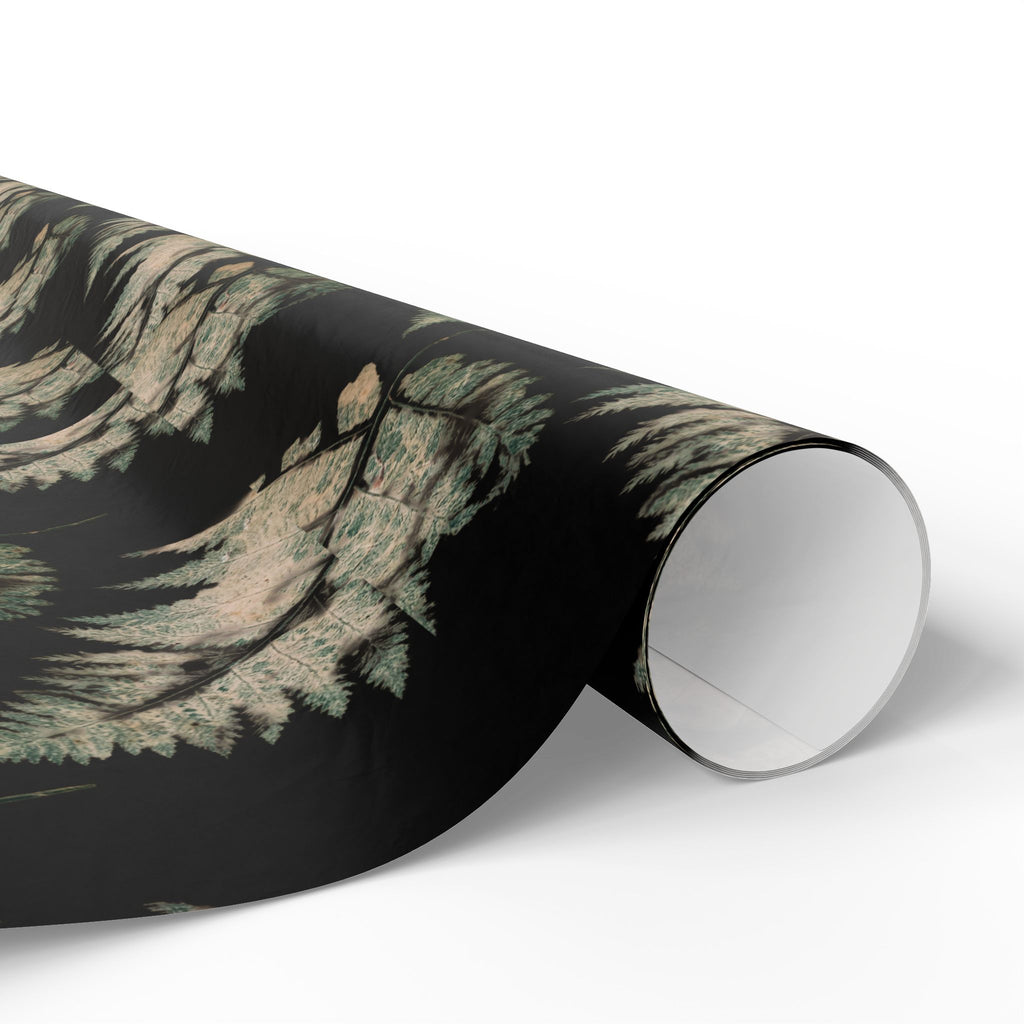 NANCY Wrapping Paper — Black Botanical Gift Wrap