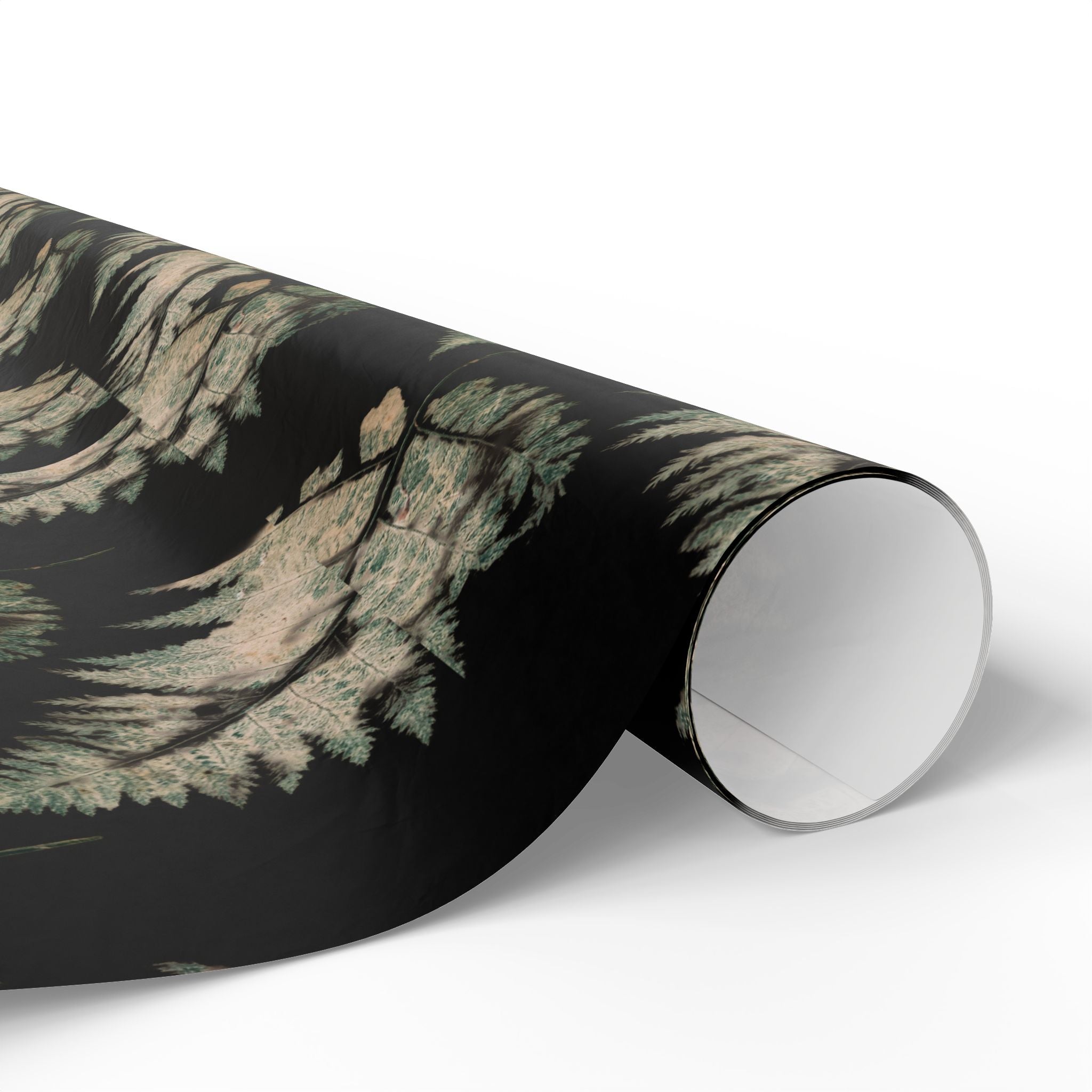 NANCY Wrapping Paper — Black Botanical Gift Wrap