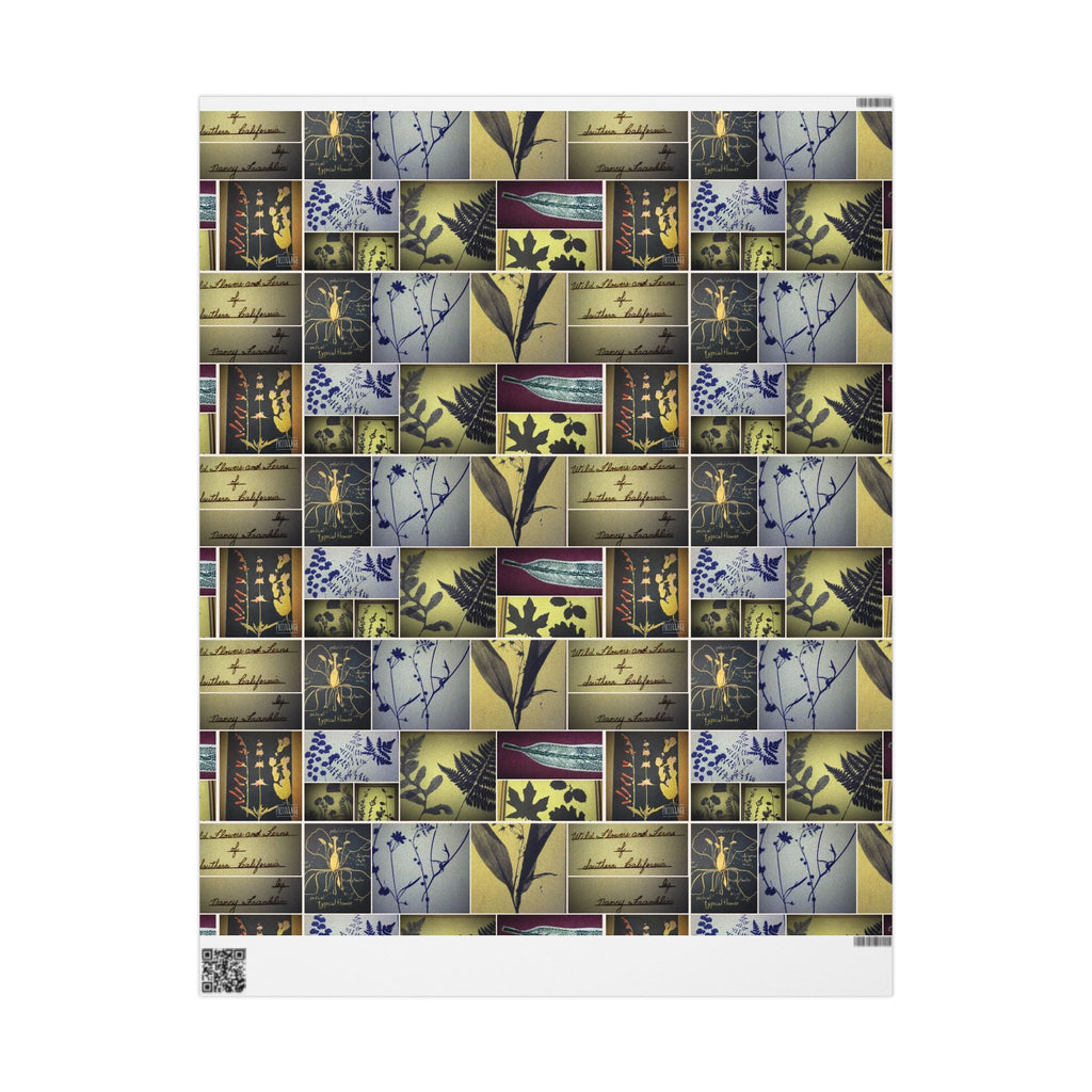 Botanical Collage Wrapping Paper — Vintage Floral Gift Wrap