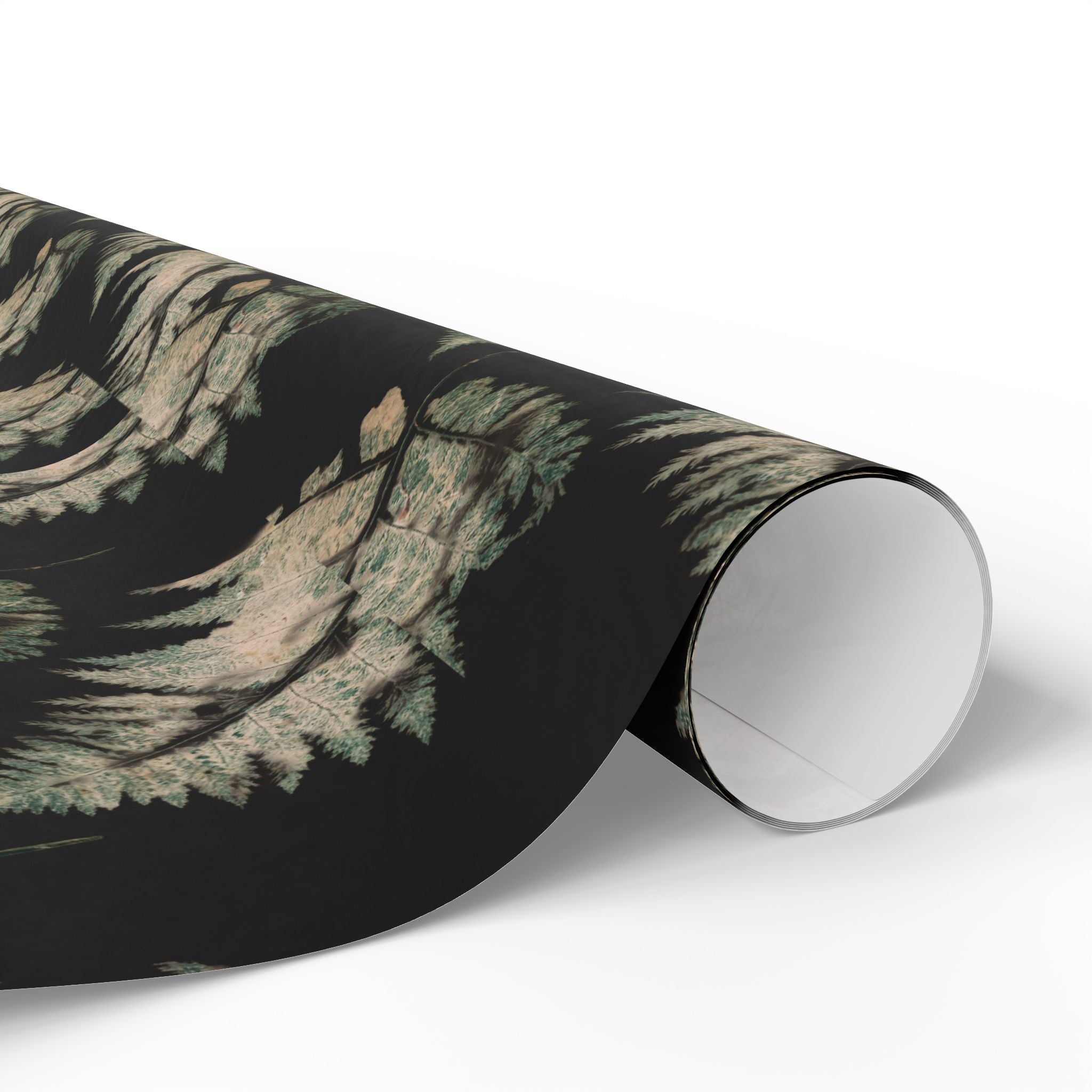 NANCY Wrapping Paper — Black Botanical Gift Wrap