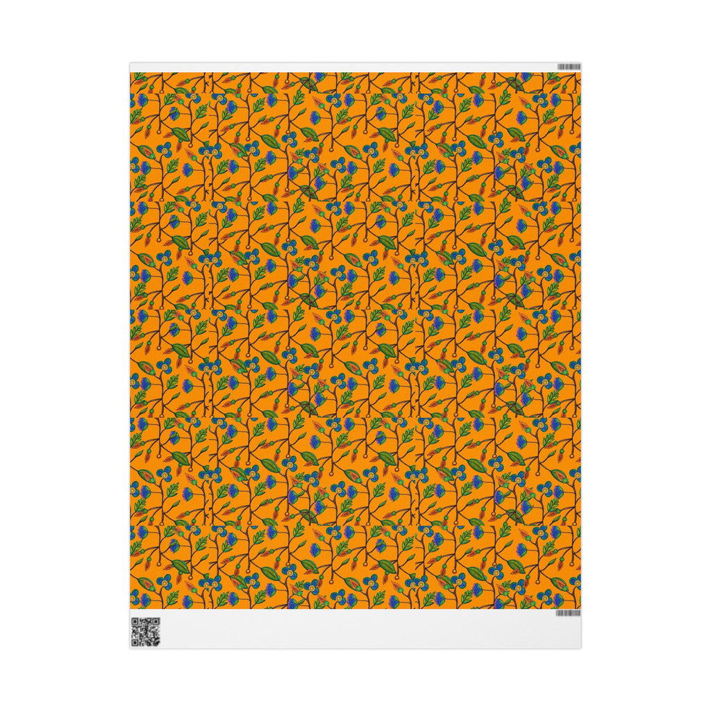 NATIVE SISTERS Gift Wrap — Bright Orange & Blue Wrapping Paper