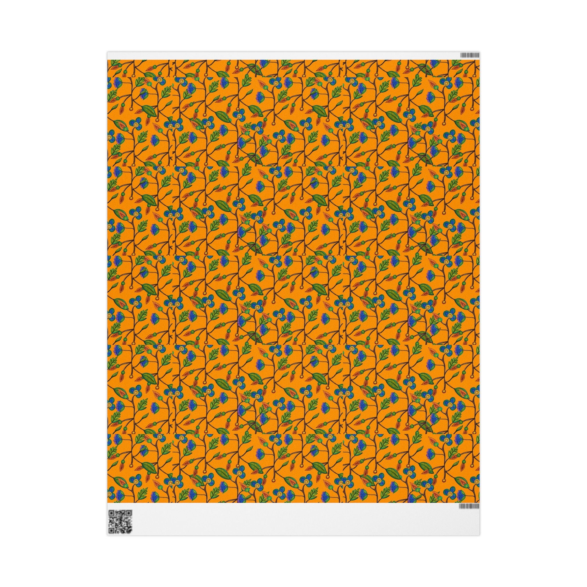 NATIVE SISTERS Gift Wrap — Bright Orange & Blue Wrapping Paper