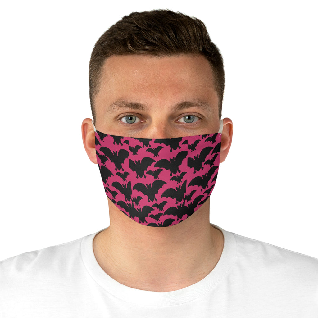 Pink Bat Pattern Face Mask — Reusable Halloween Mask