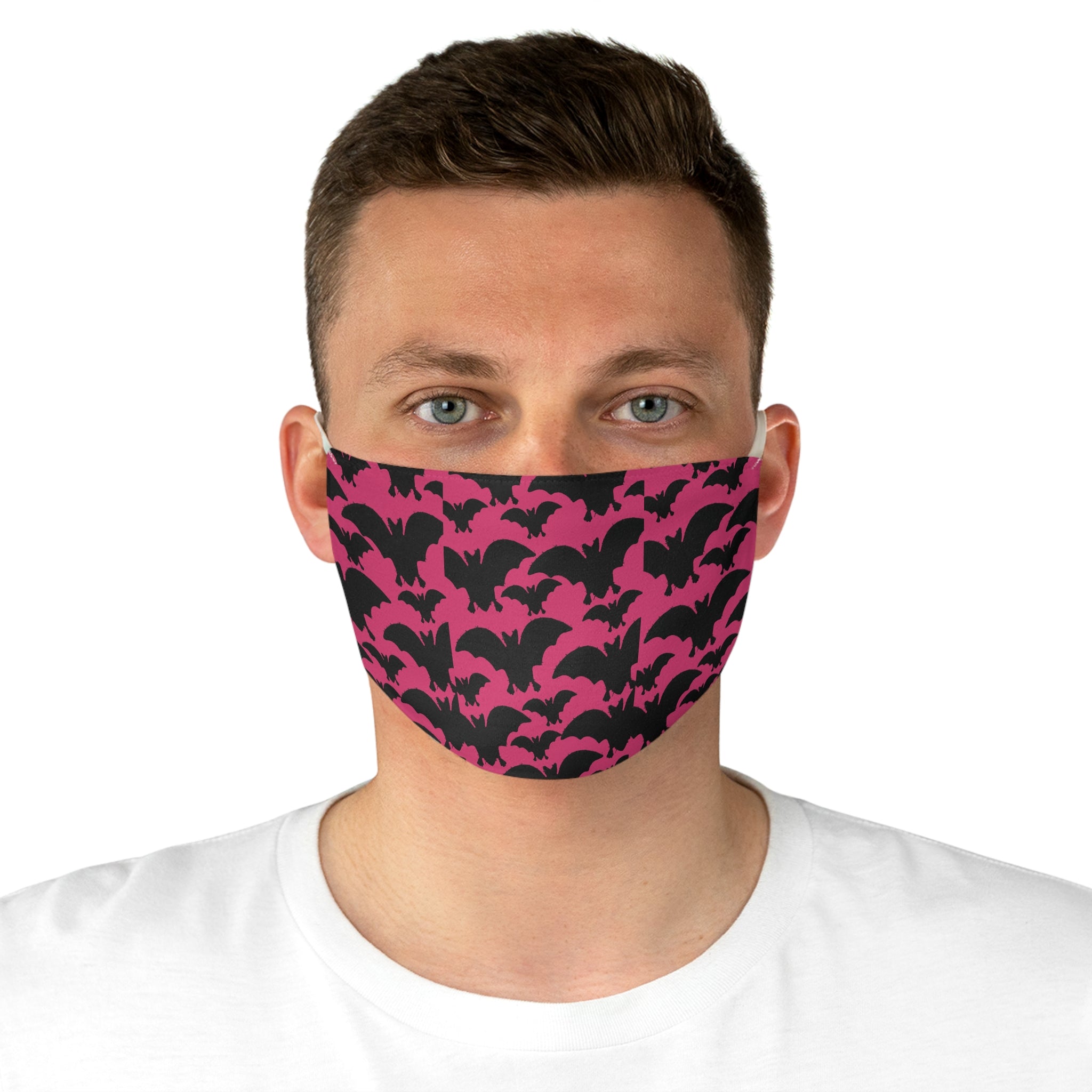 Pink Bat Pattern Face Mask — Reusable Halloween Mask