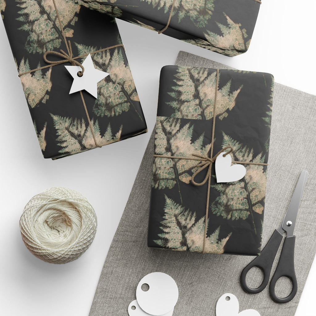 NANCY Wrapping Paper — Black Botanical Gift Wrap