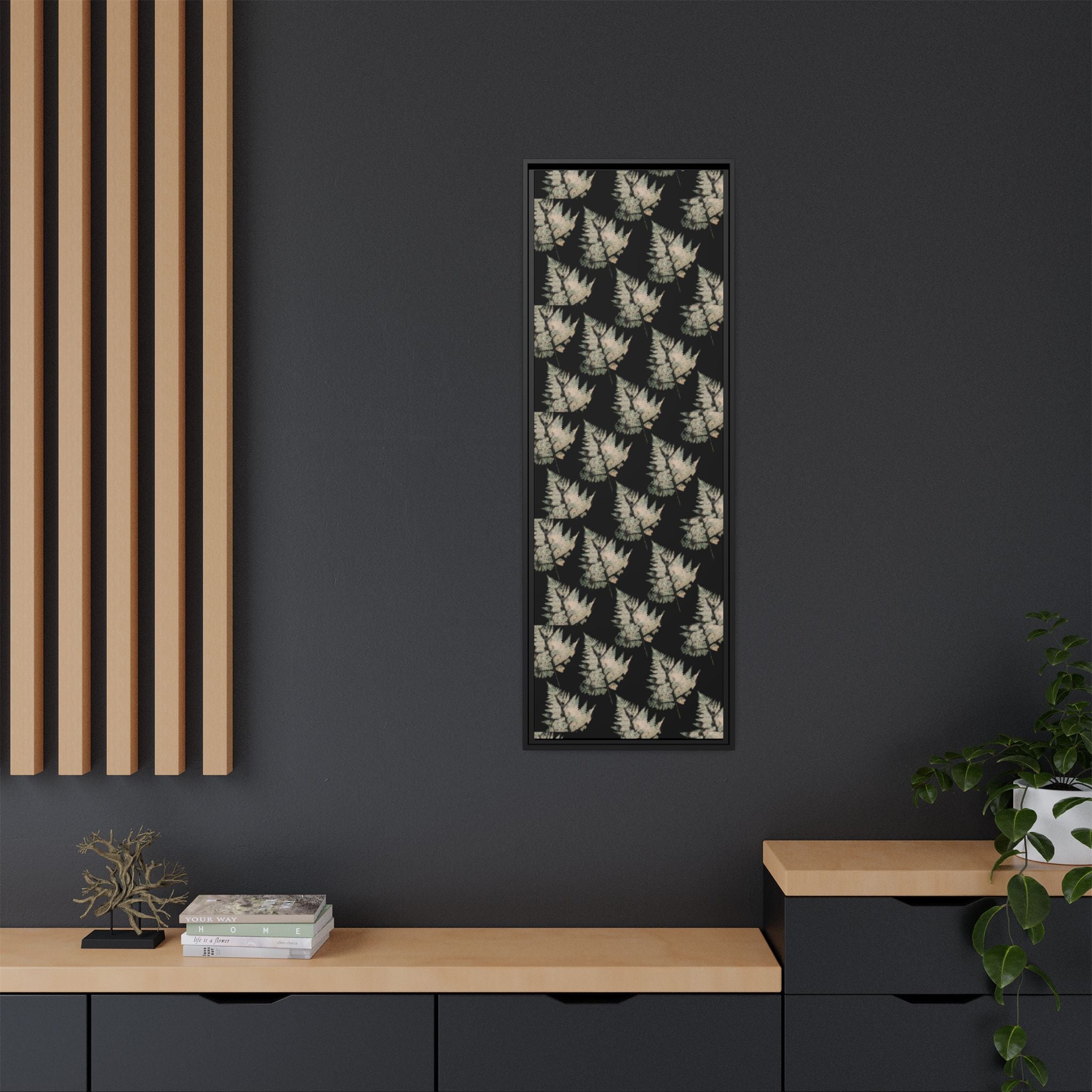 Botanical Fern Matte Canvas Framed Wall Art