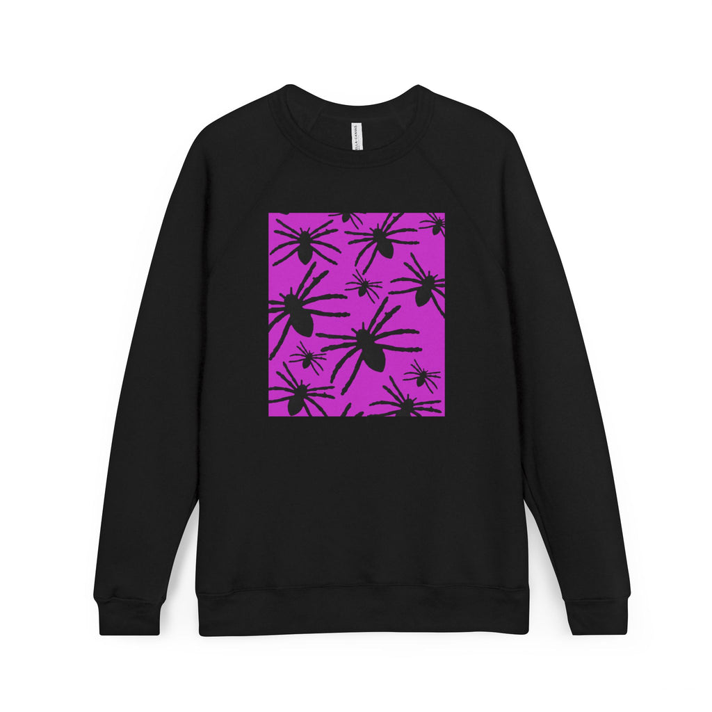 Spider Pattern Sweatshirt — Purple Halloween Spooky Crewneck